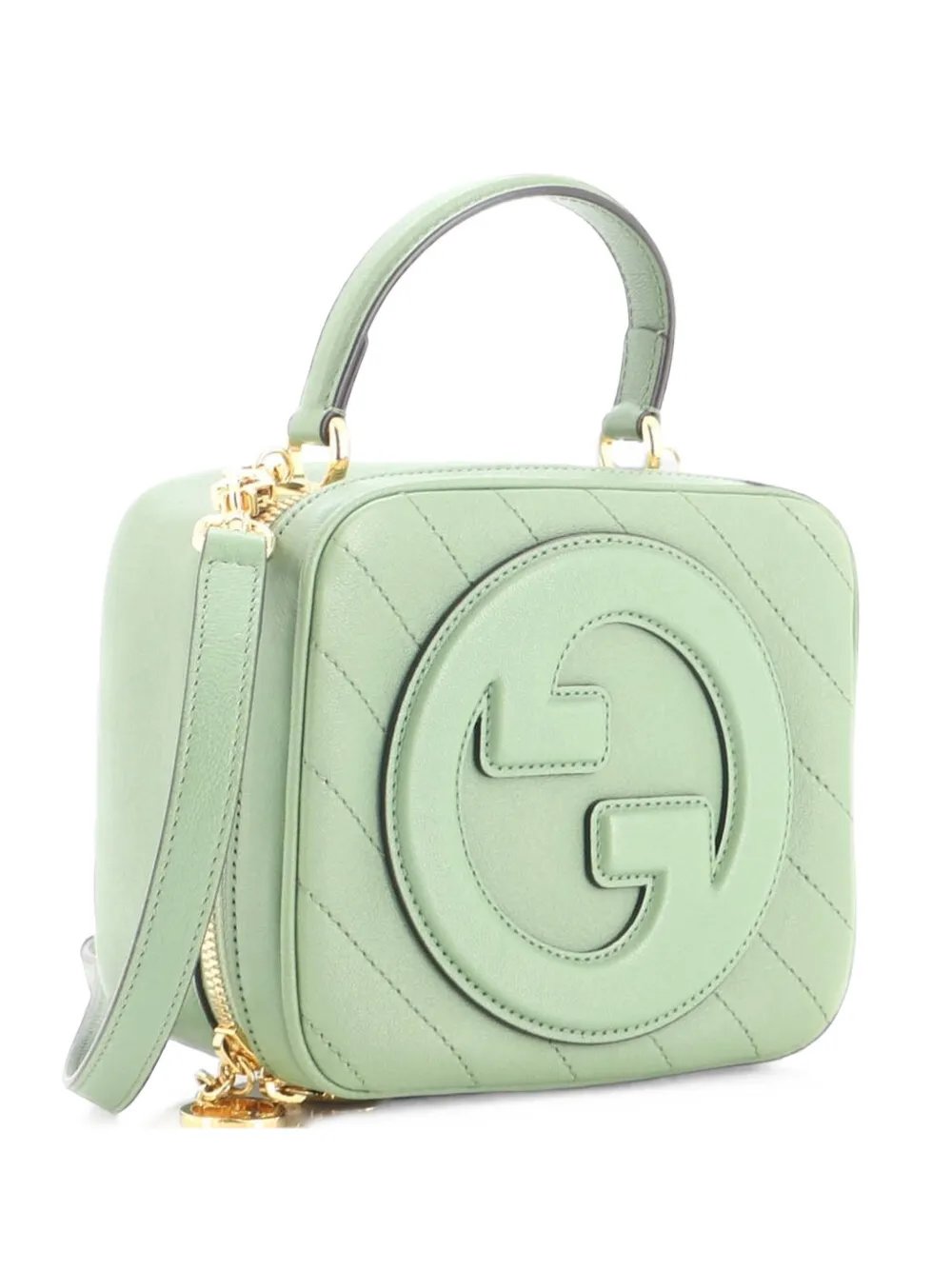 Blondie NM Top Handle Shoulder Bag Diagonal Quilted Leather satchel