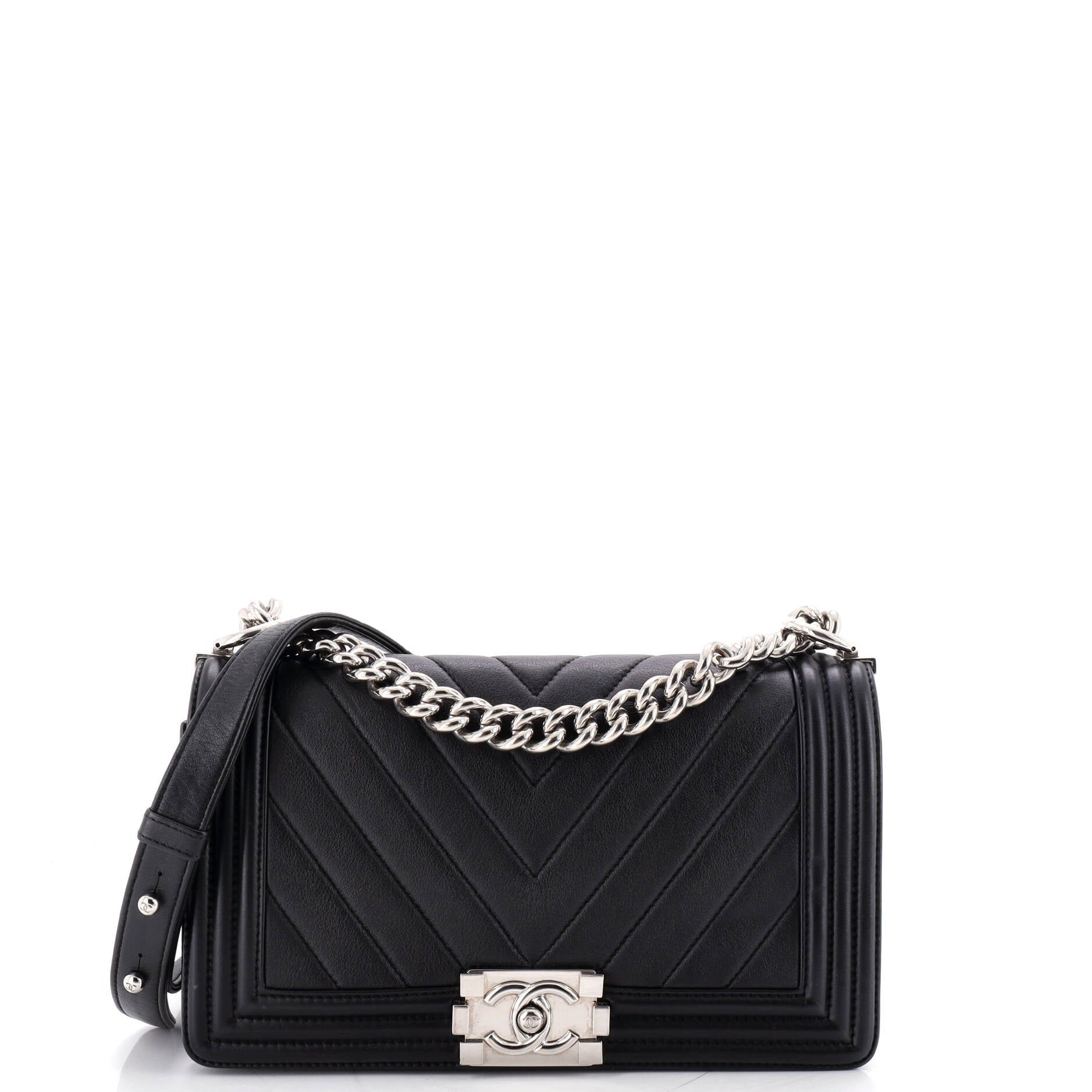 Boy Flap Bag Chevron Calfskin Old Medium