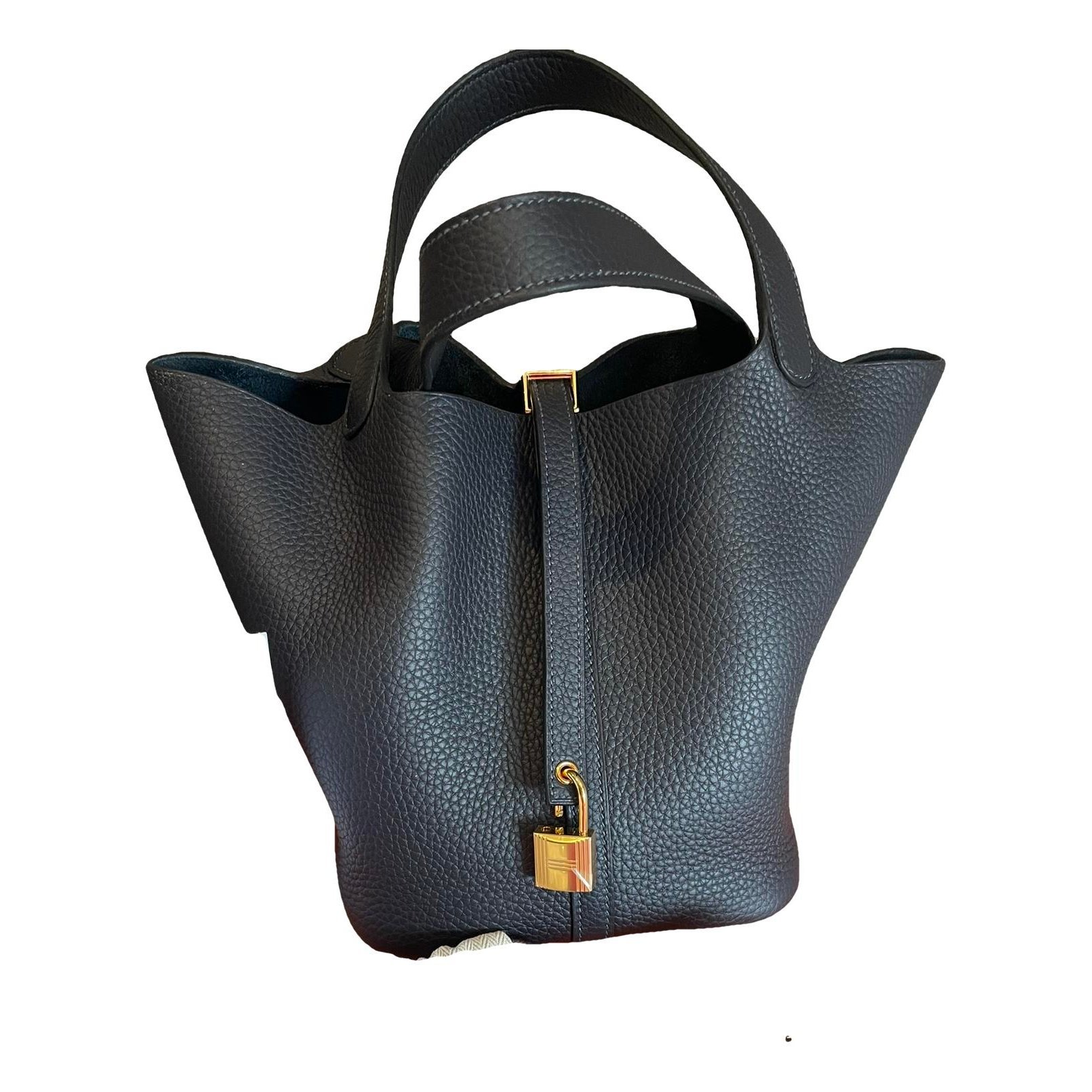 Picotin leather tote