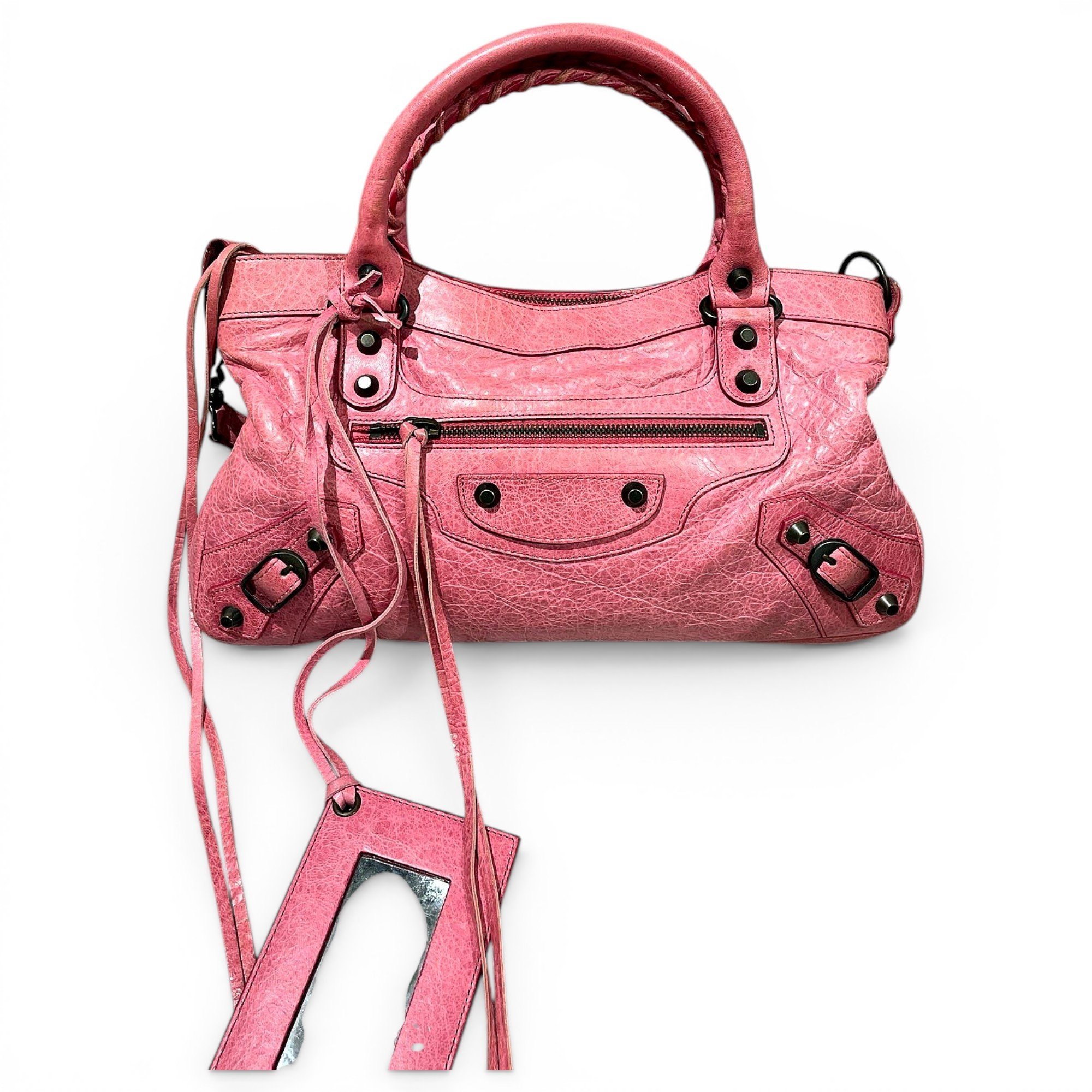 City leather handbag