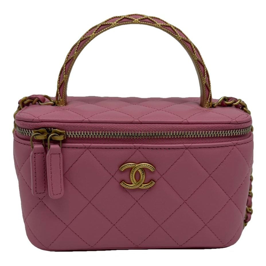 Vanity leather handbag