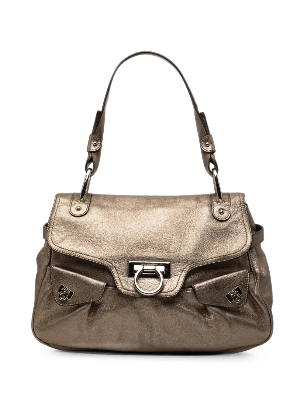 2010-2026 Metallic Leather Gancini shoulder bag