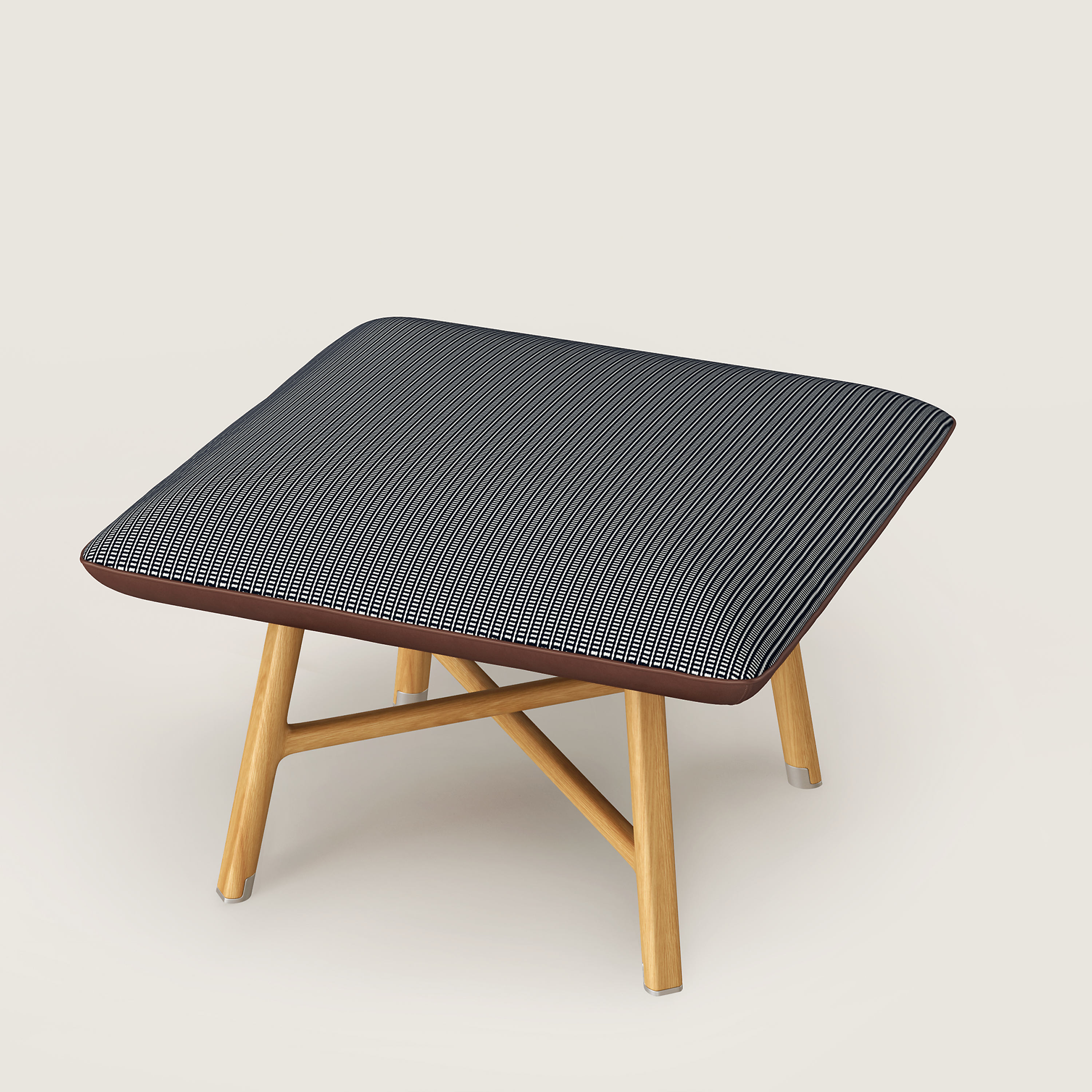 Les Necessaires d'Hermès "carre d'assise" low stool, high model