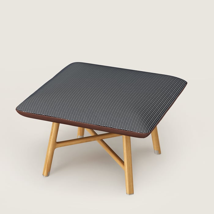 Les Necessaires d'Hermès "Carre d'Assise" Low Stool, High Model