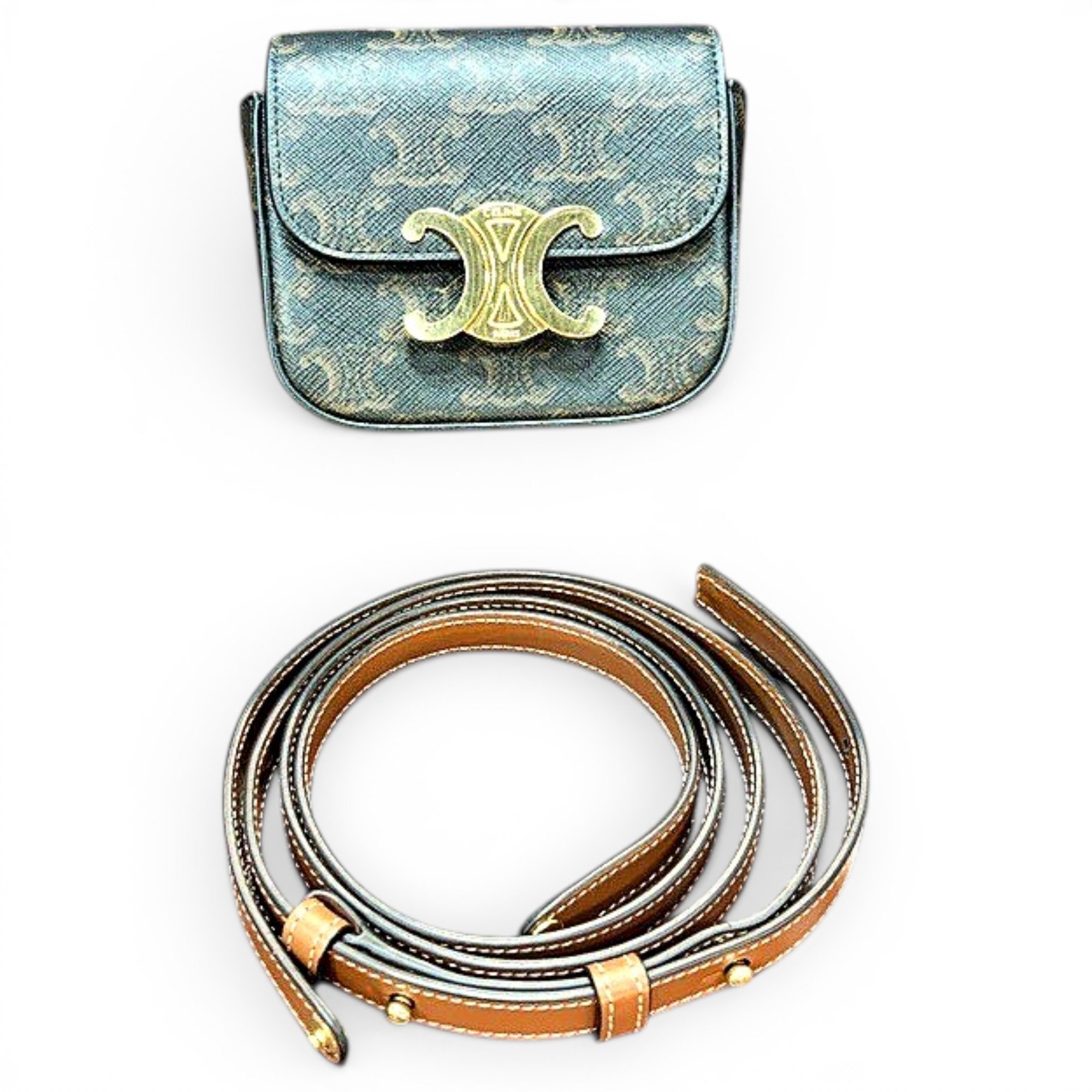 Triomphe leather handbag