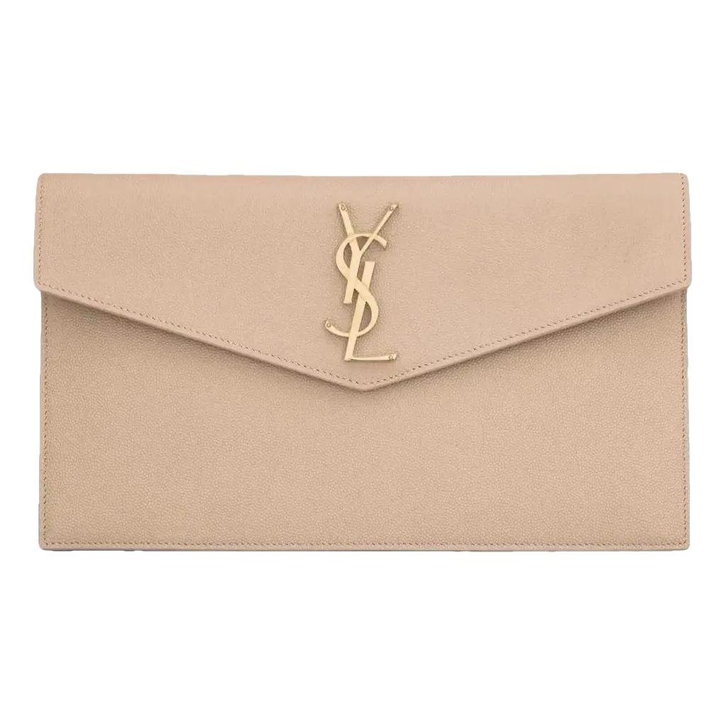 Uptown leather clutch bag