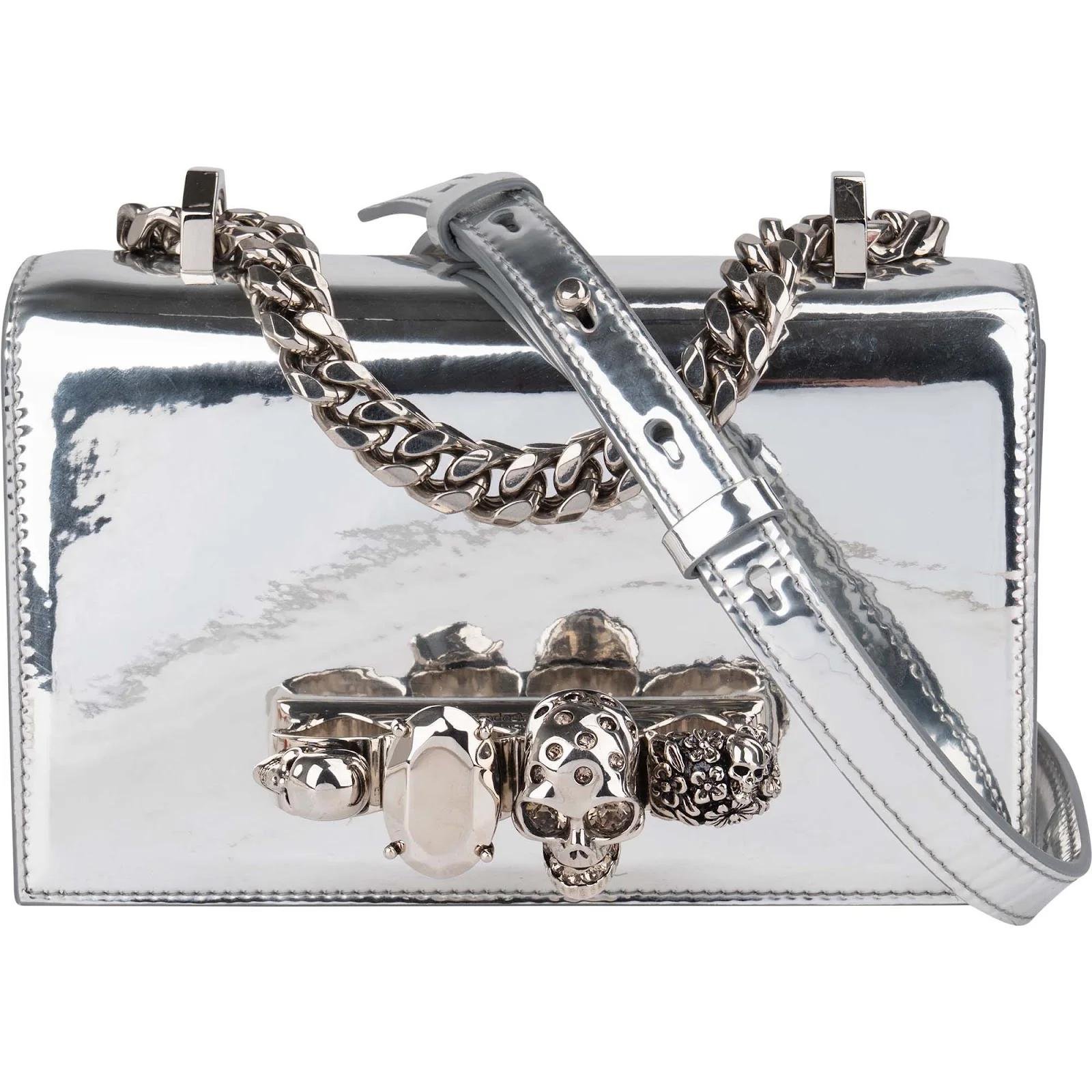 Alexander McQueen Knuckle patent leather crossbody bag