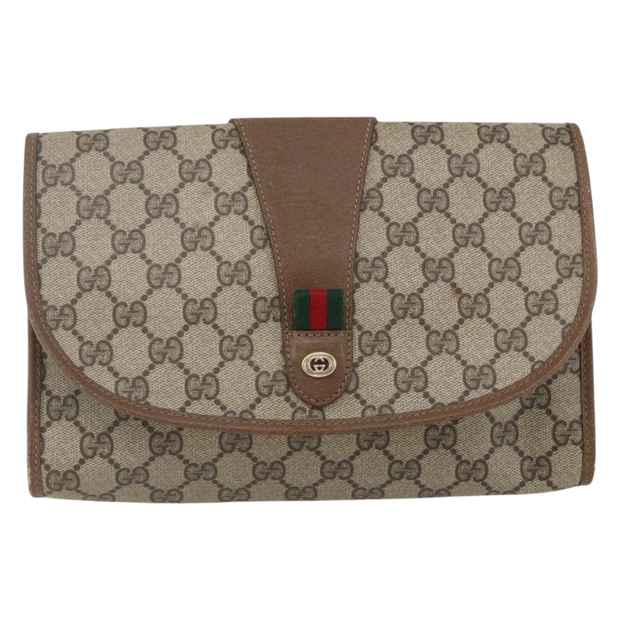 Leather clutch bag