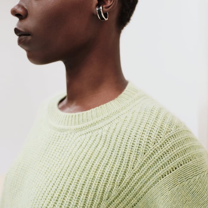 Vert Tendre Cashmere Long-sleeve Sweater