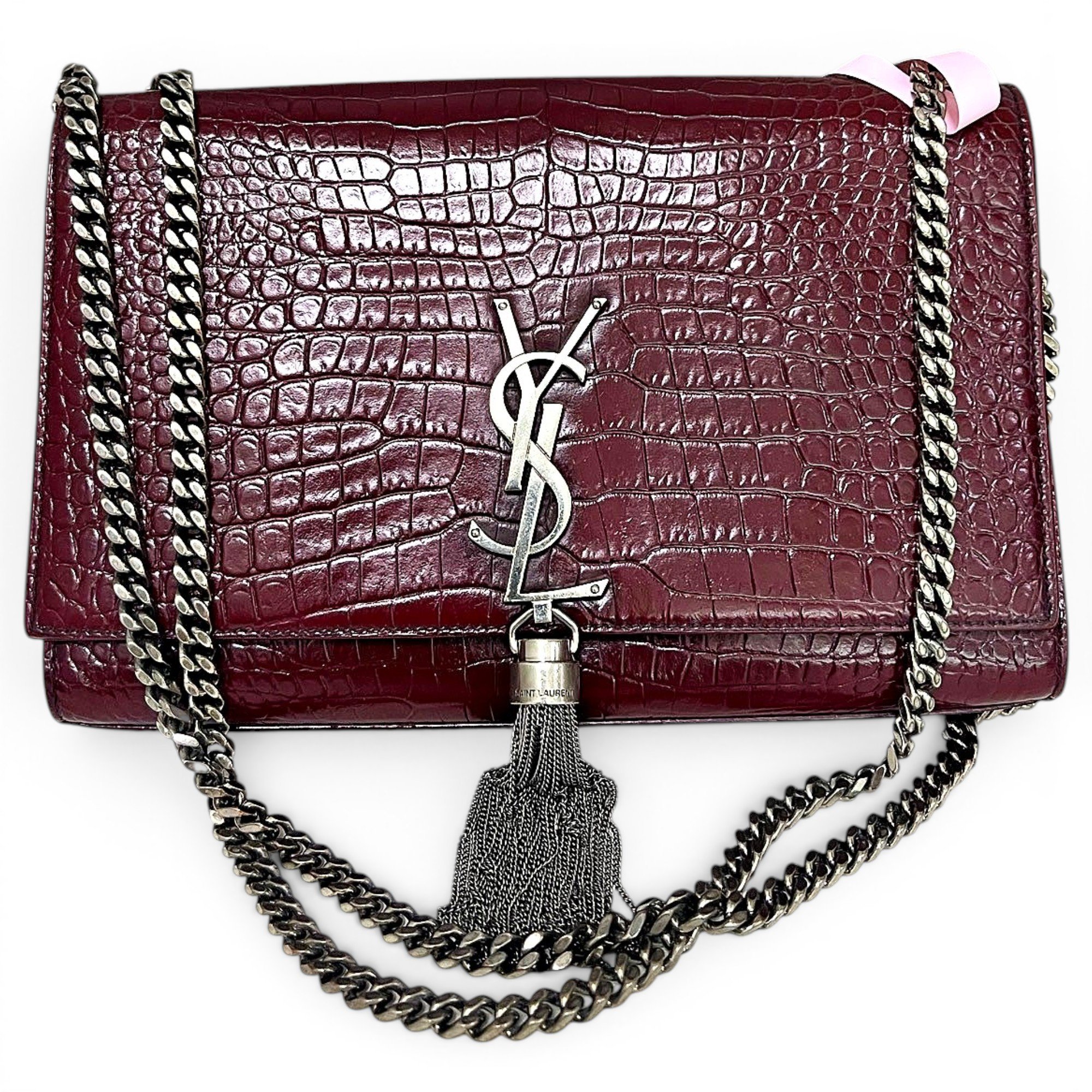Pompom Kate leather handbag