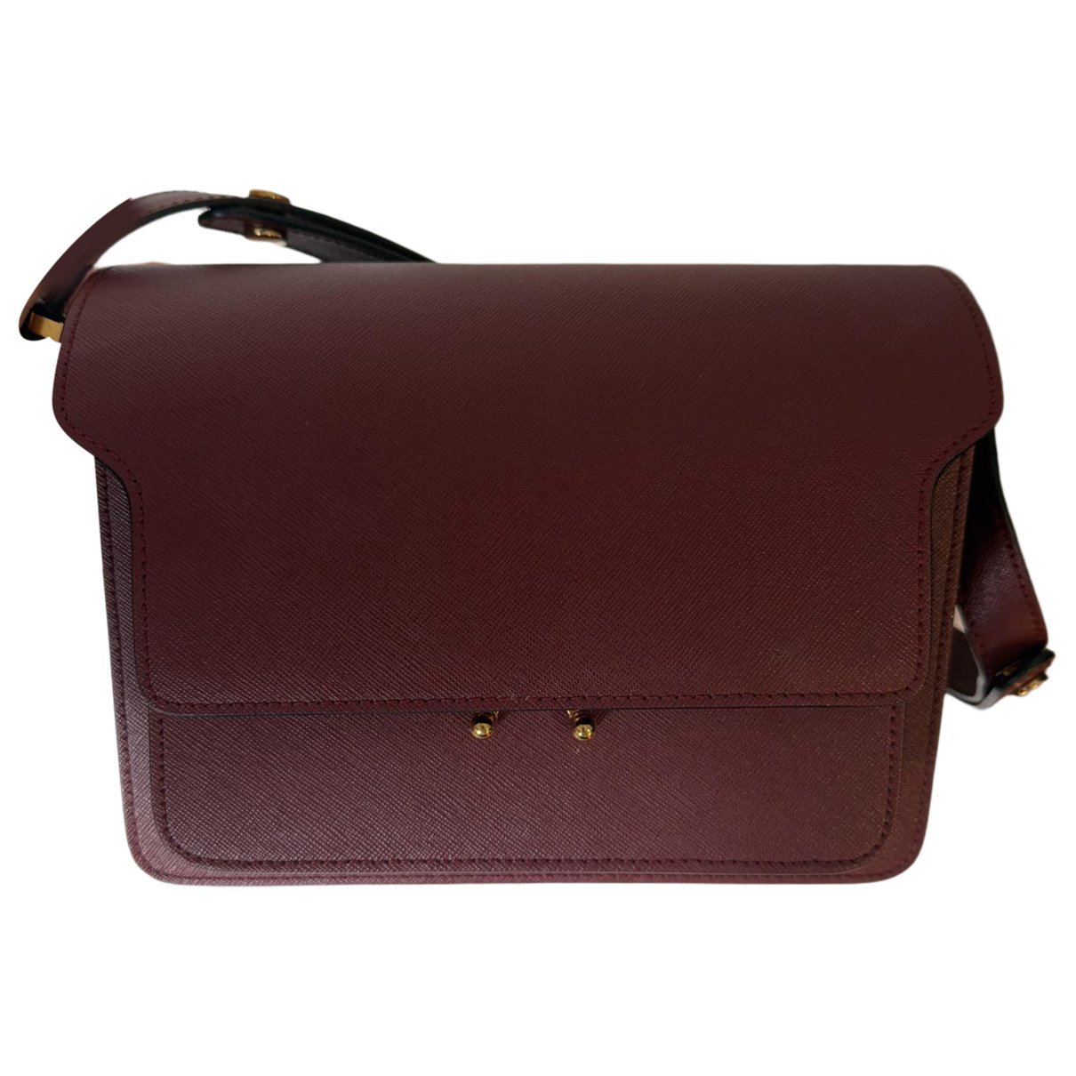 Trunk leather crossbody bag
