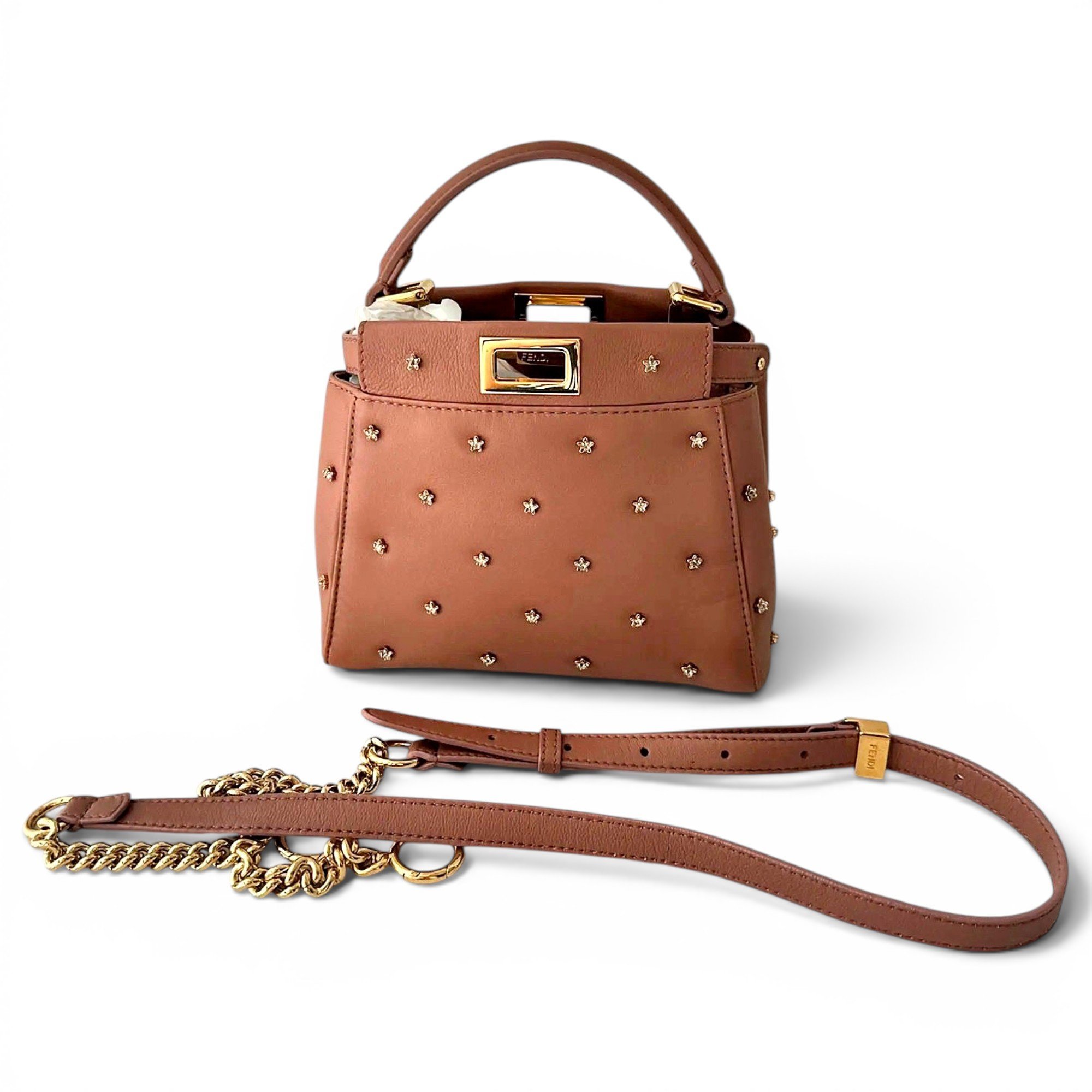 Peekaboo leather crossbody bag