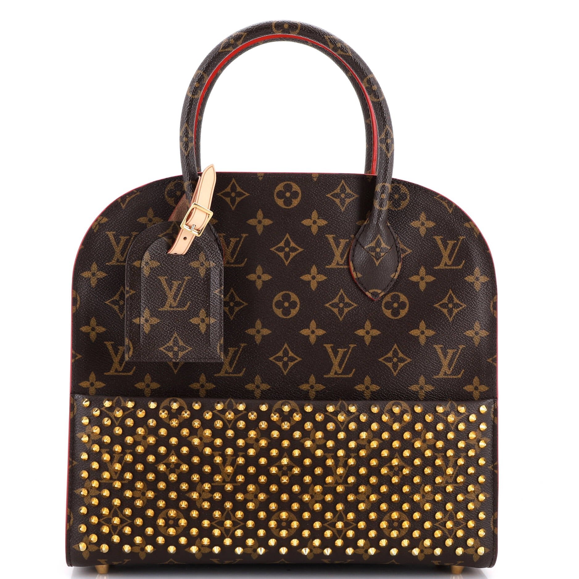x Christian Louboutin Shopping Bag Calf Hair and Monogram Canvas