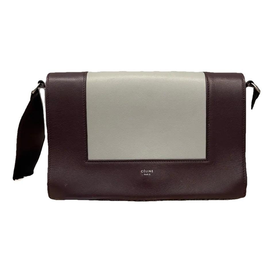 Frame leather handbag