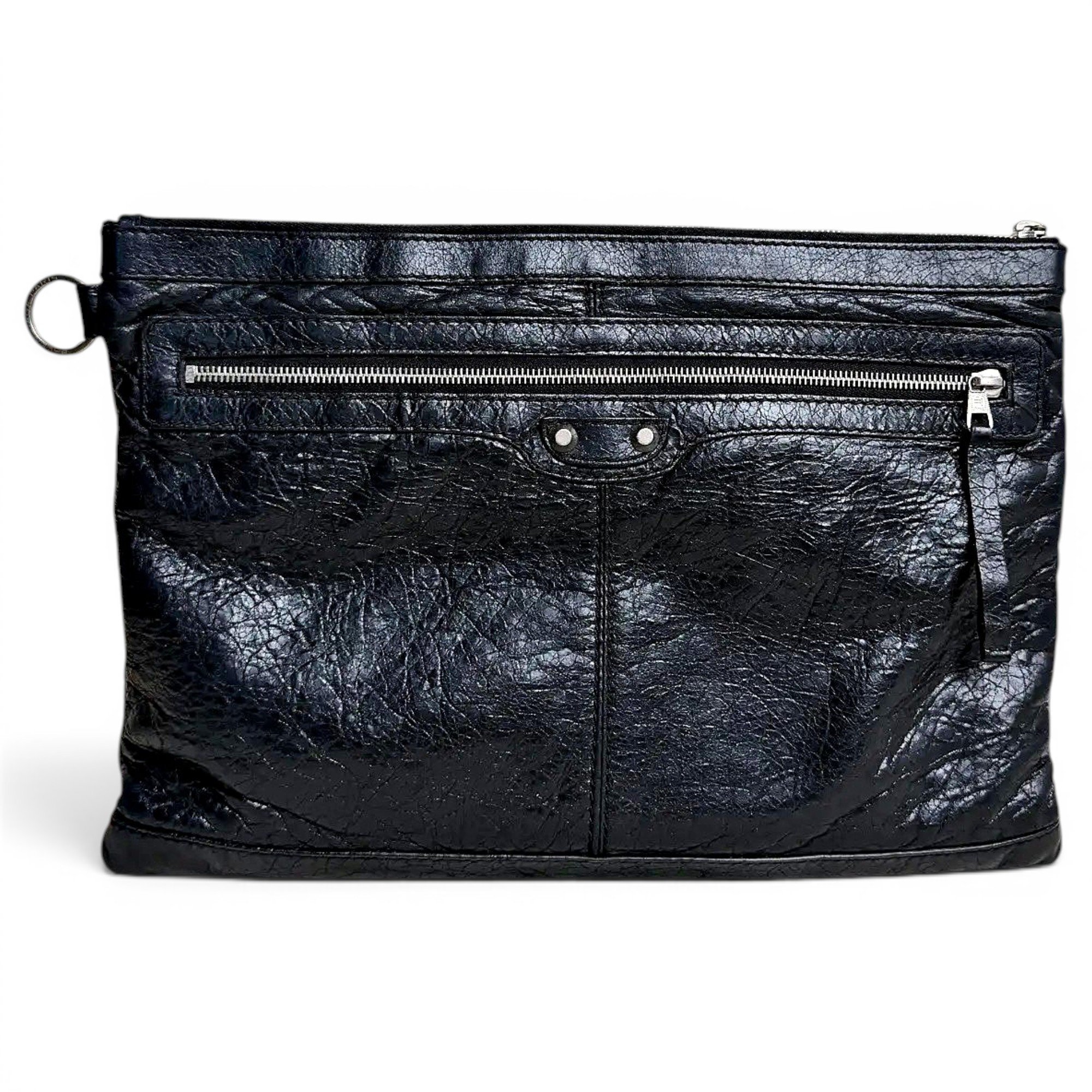 City Clip leather clutch bag