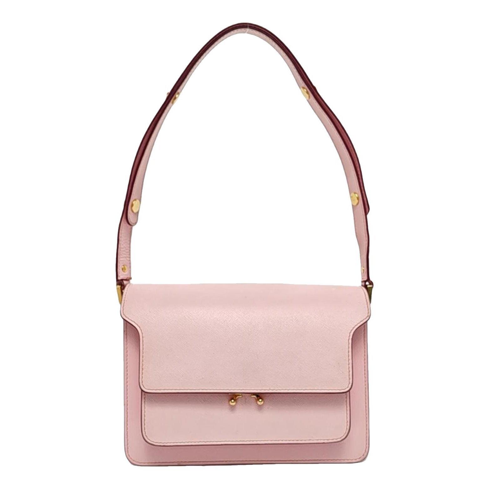 Trunk leather crossbody bag