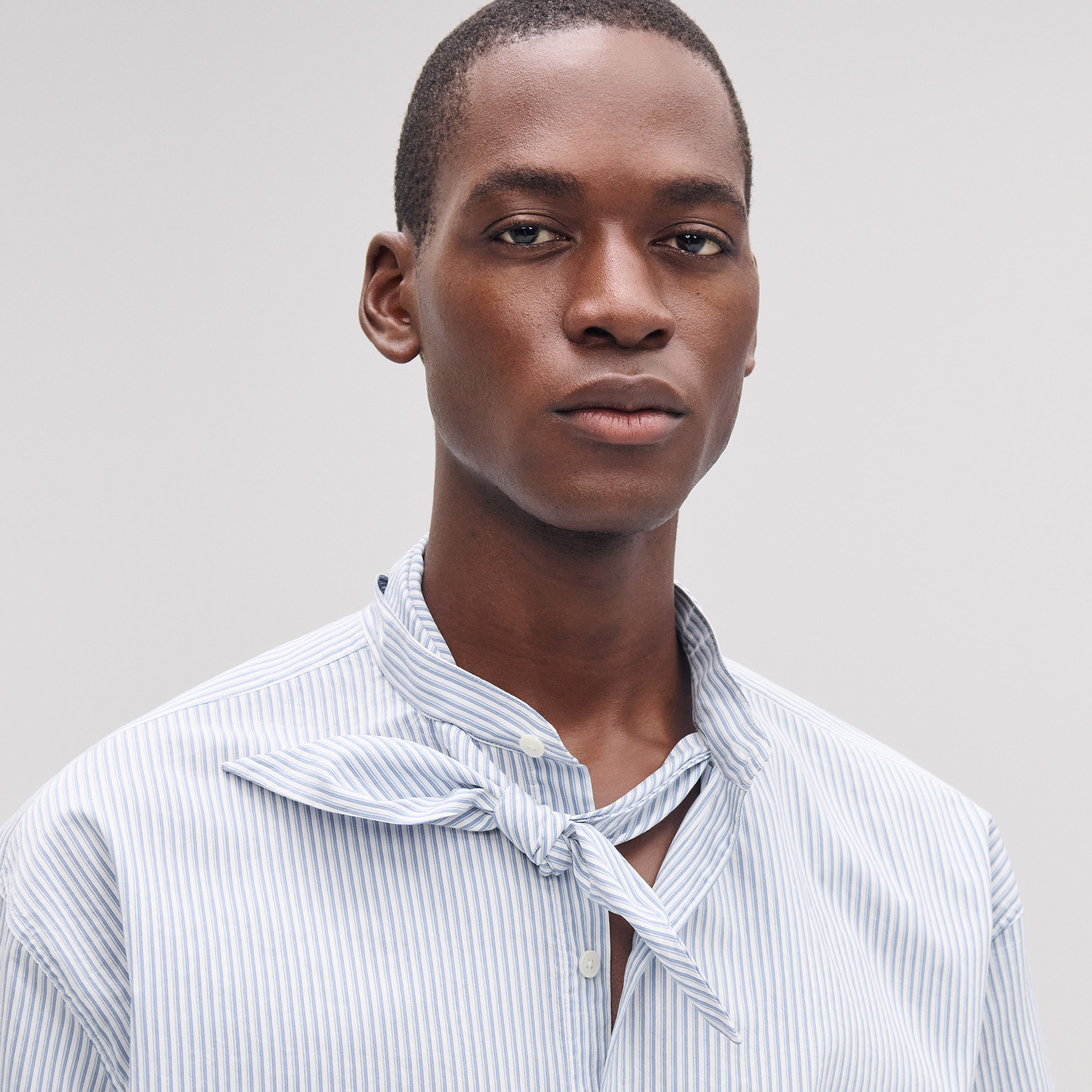 "Doubles rayures serties" boxy fit shirt