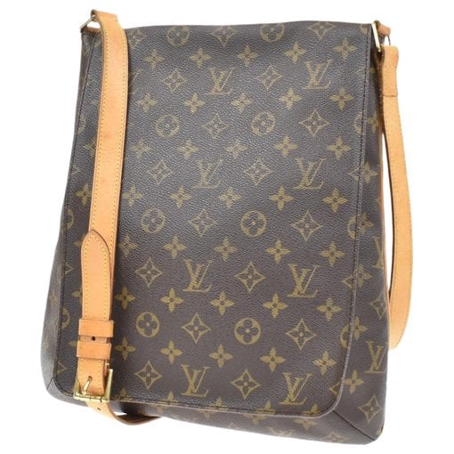 Musette cloth handbag
