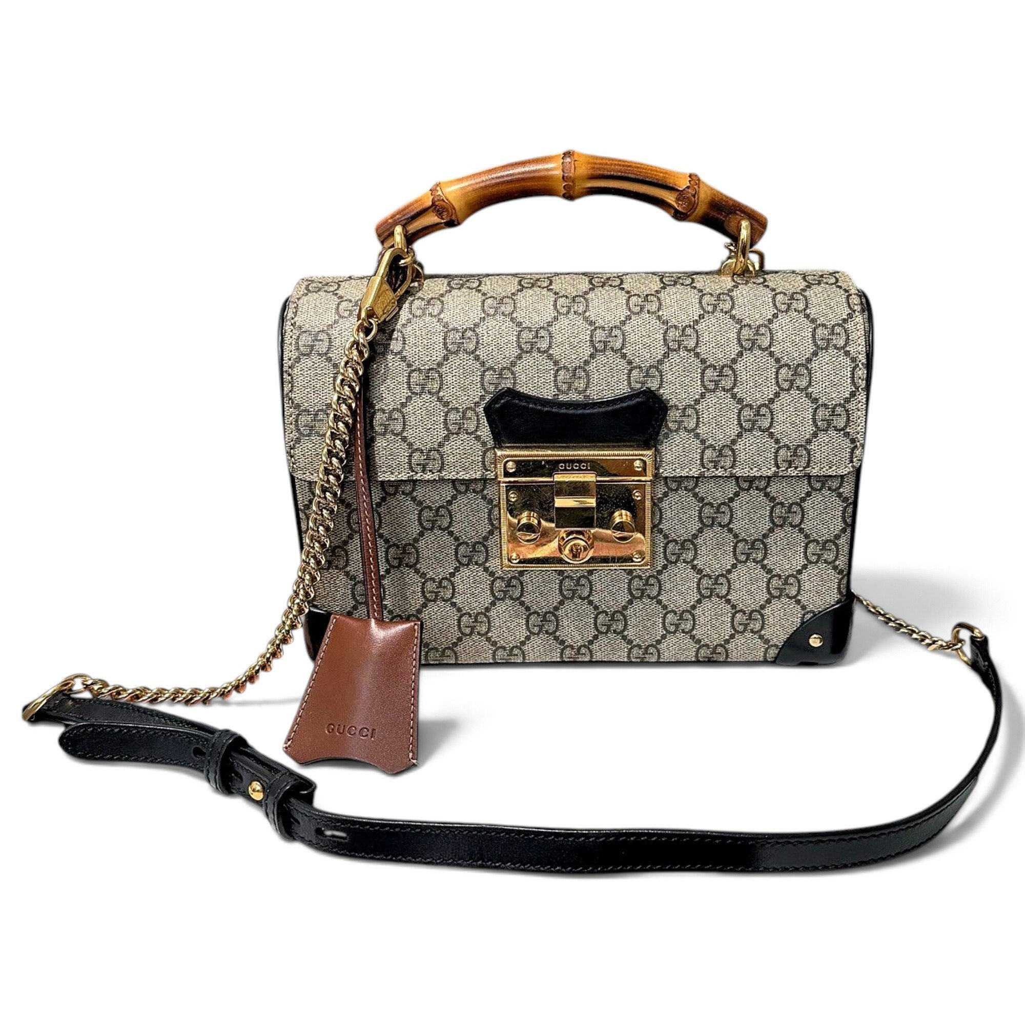 Bamboo leather handbag