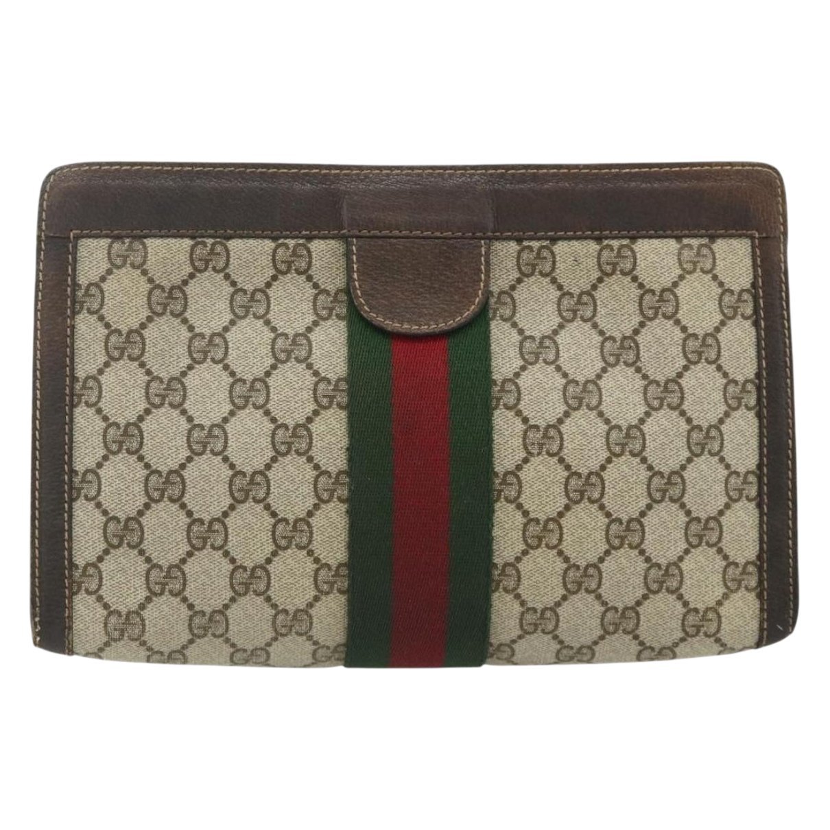 Leather clutch bag