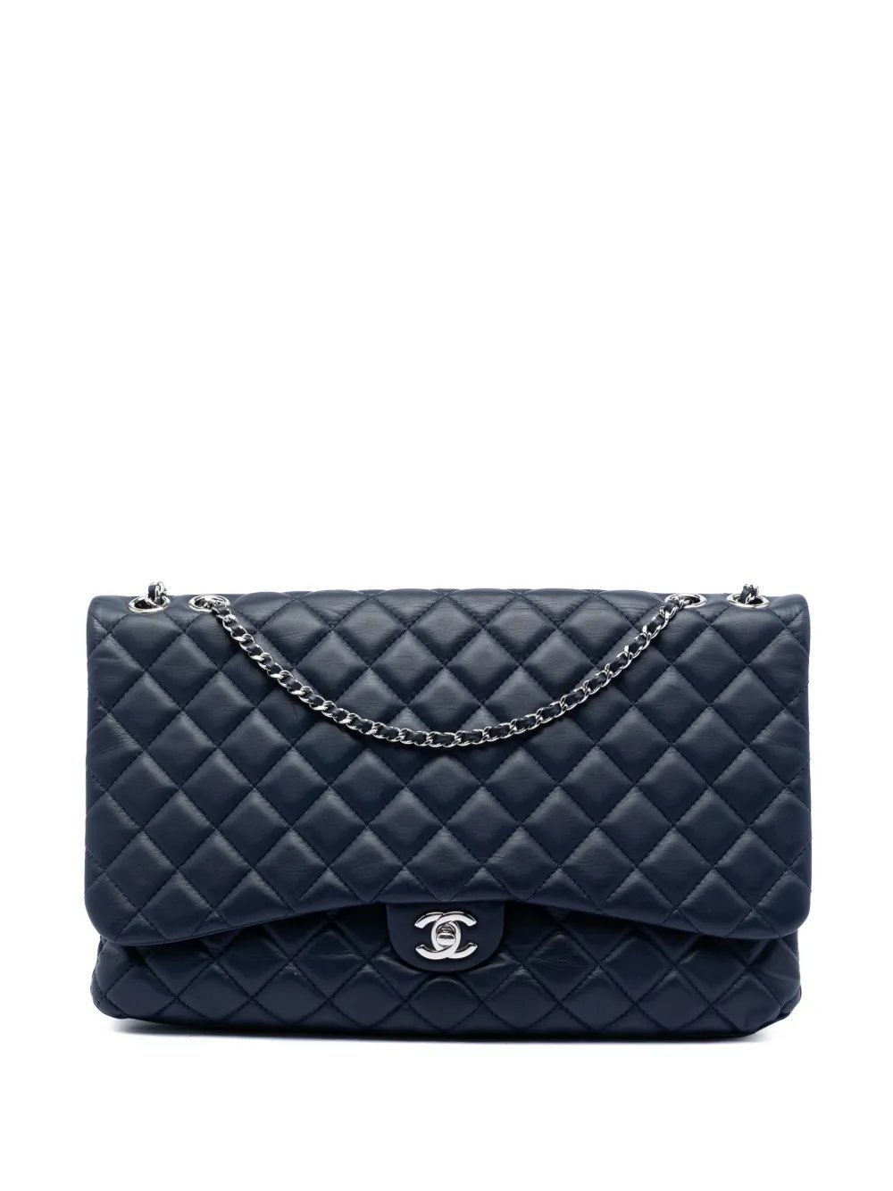 2014 Maxi CC Quilted Lambskin 3 Compartment Flap shoulder bag