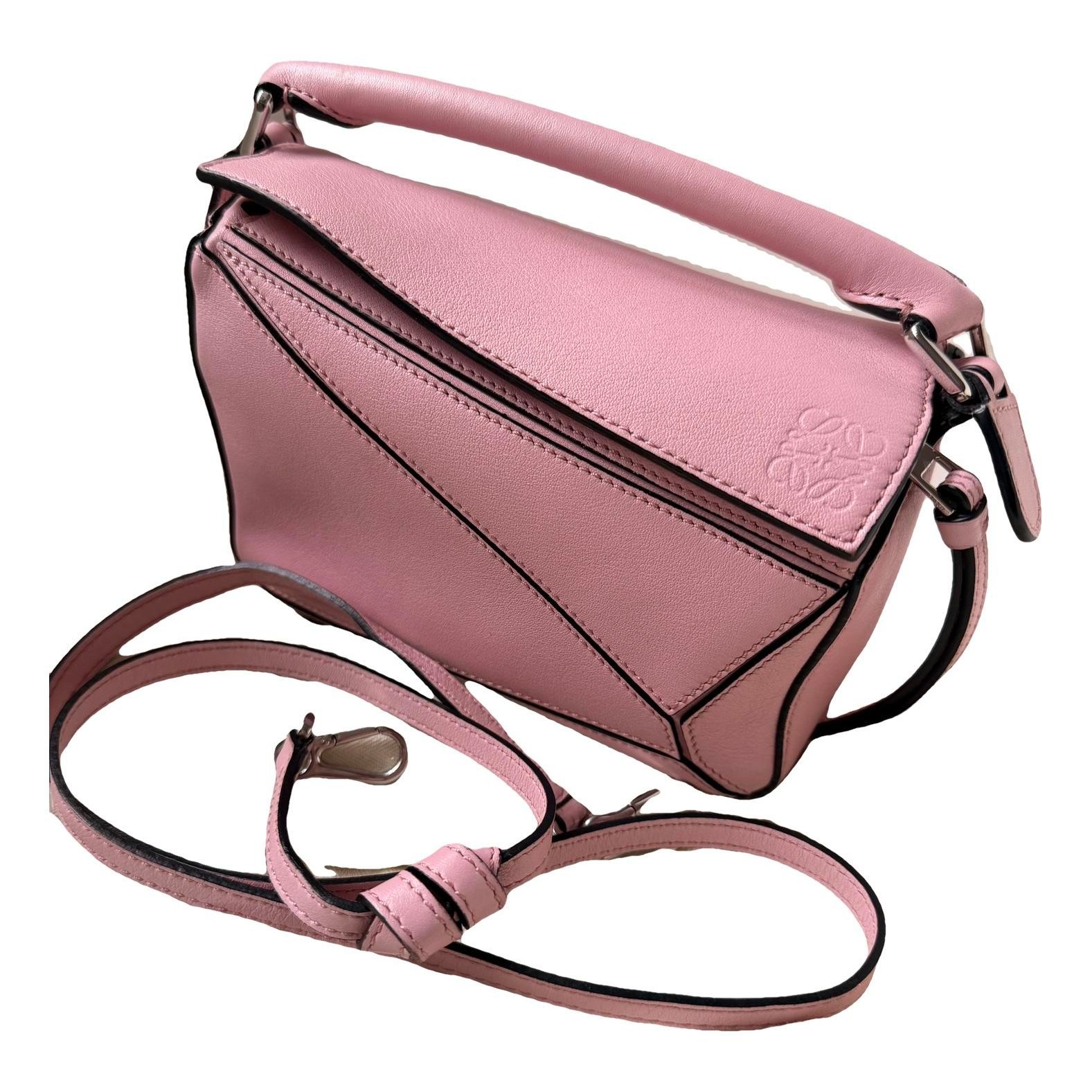 Puzzle leather handbag