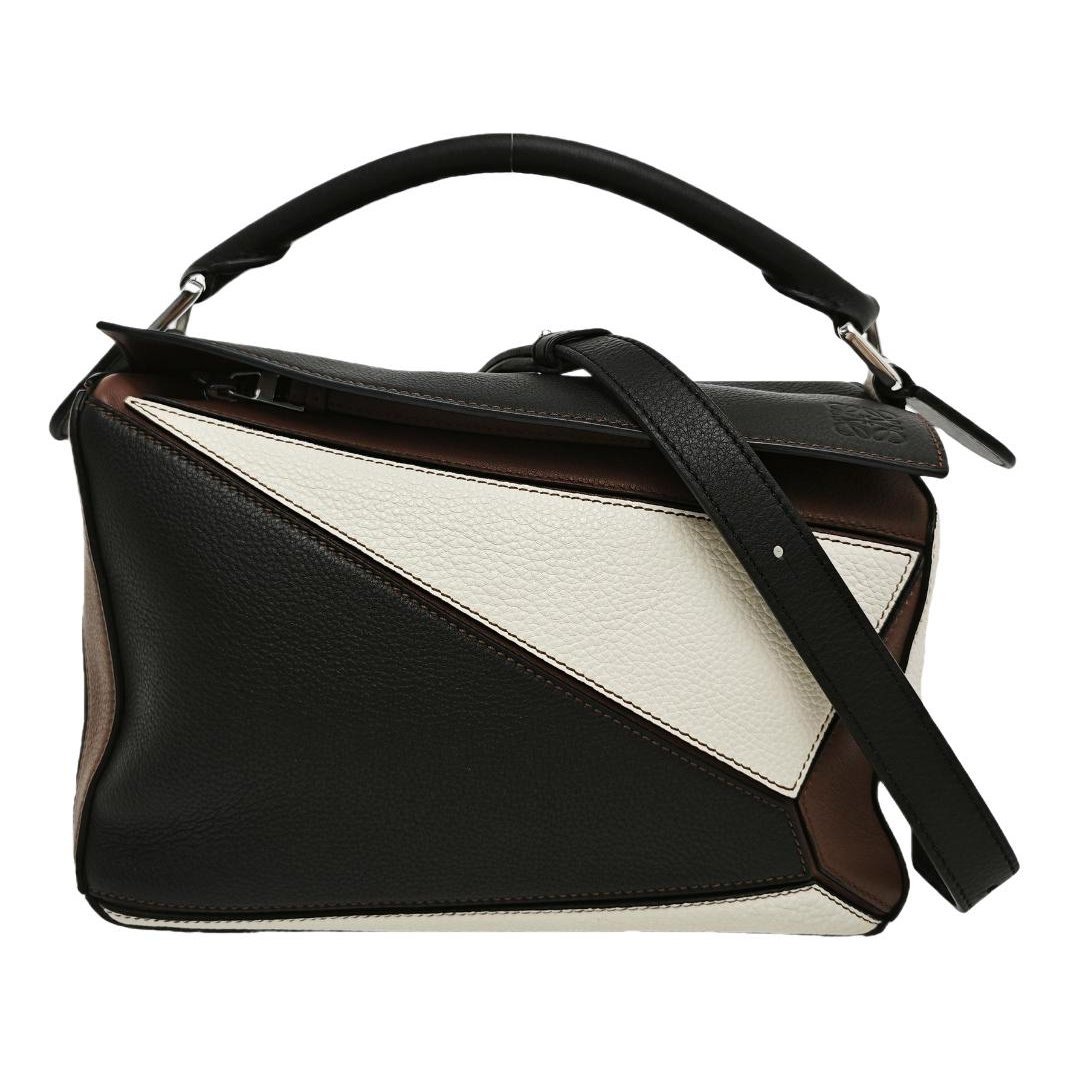 Puzzle leather handbag
