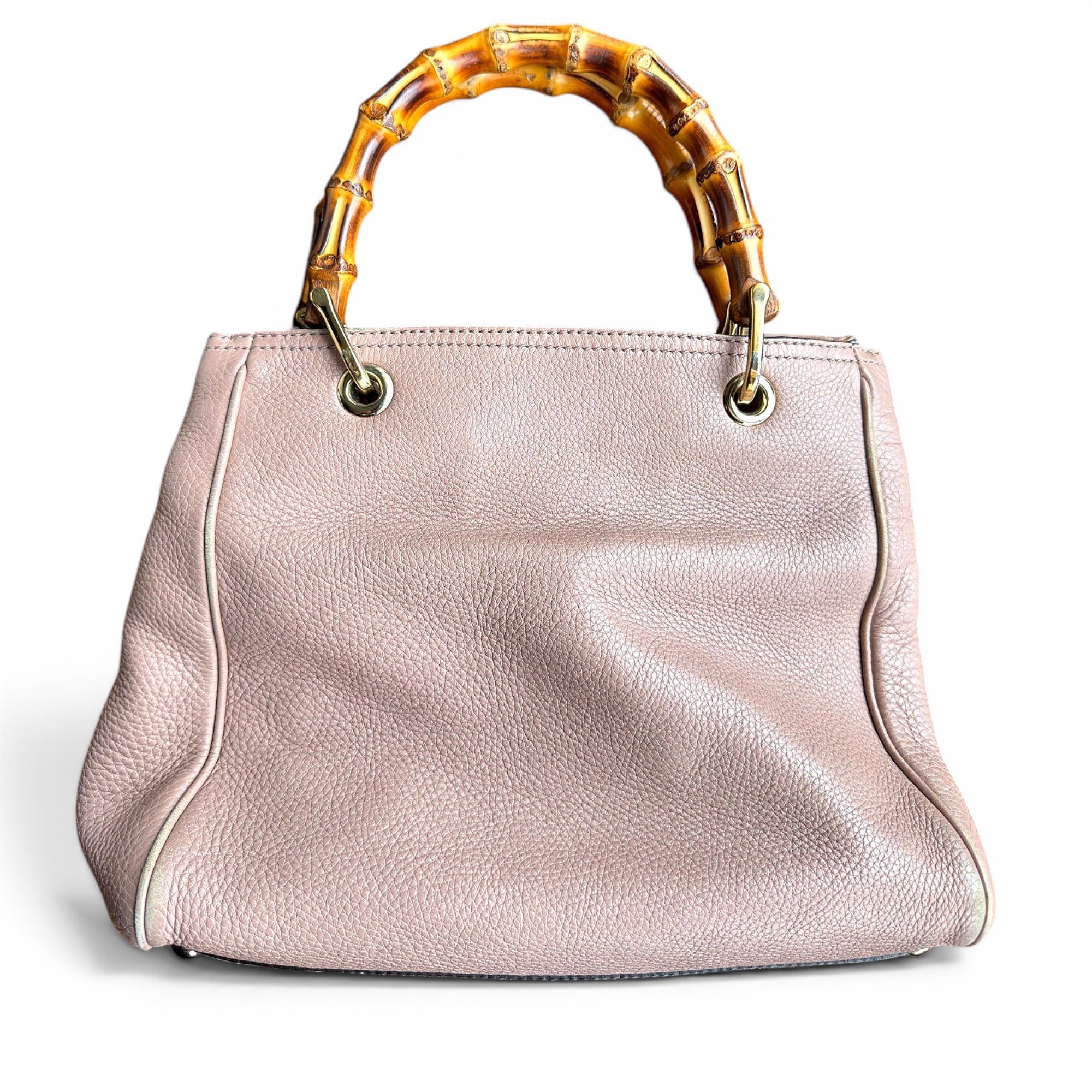Bamboo leather handbag