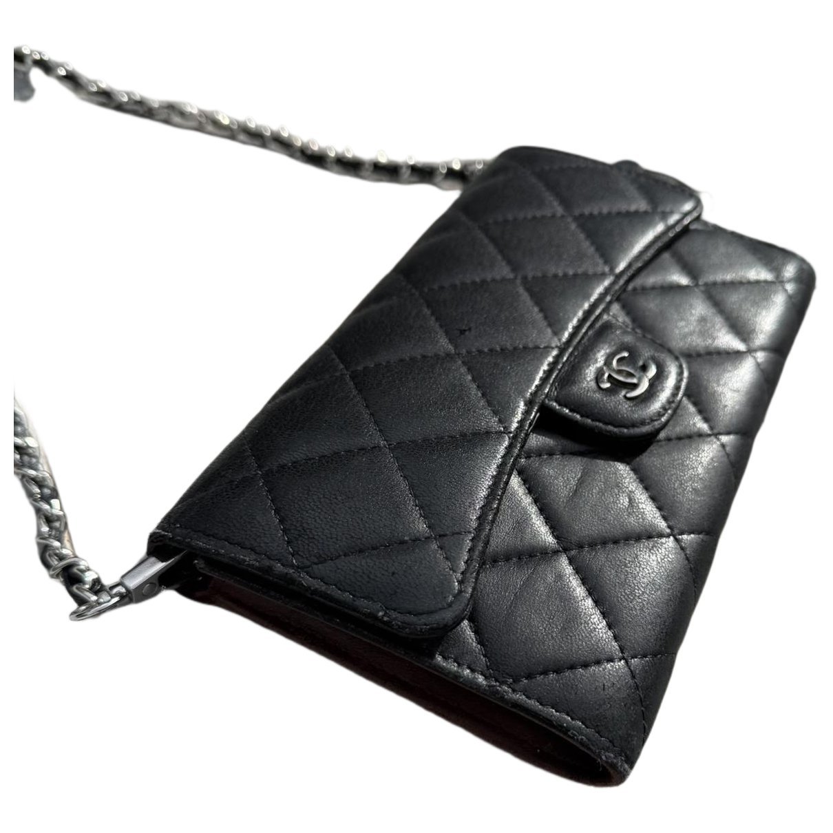 Leather clutch bag