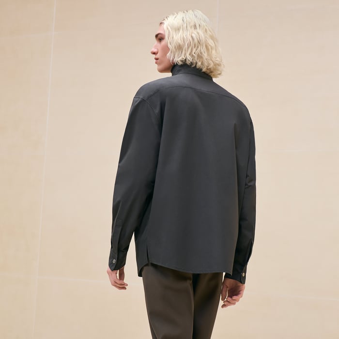 Anthracite "Poches Superposees" Boxy Fit Shirt