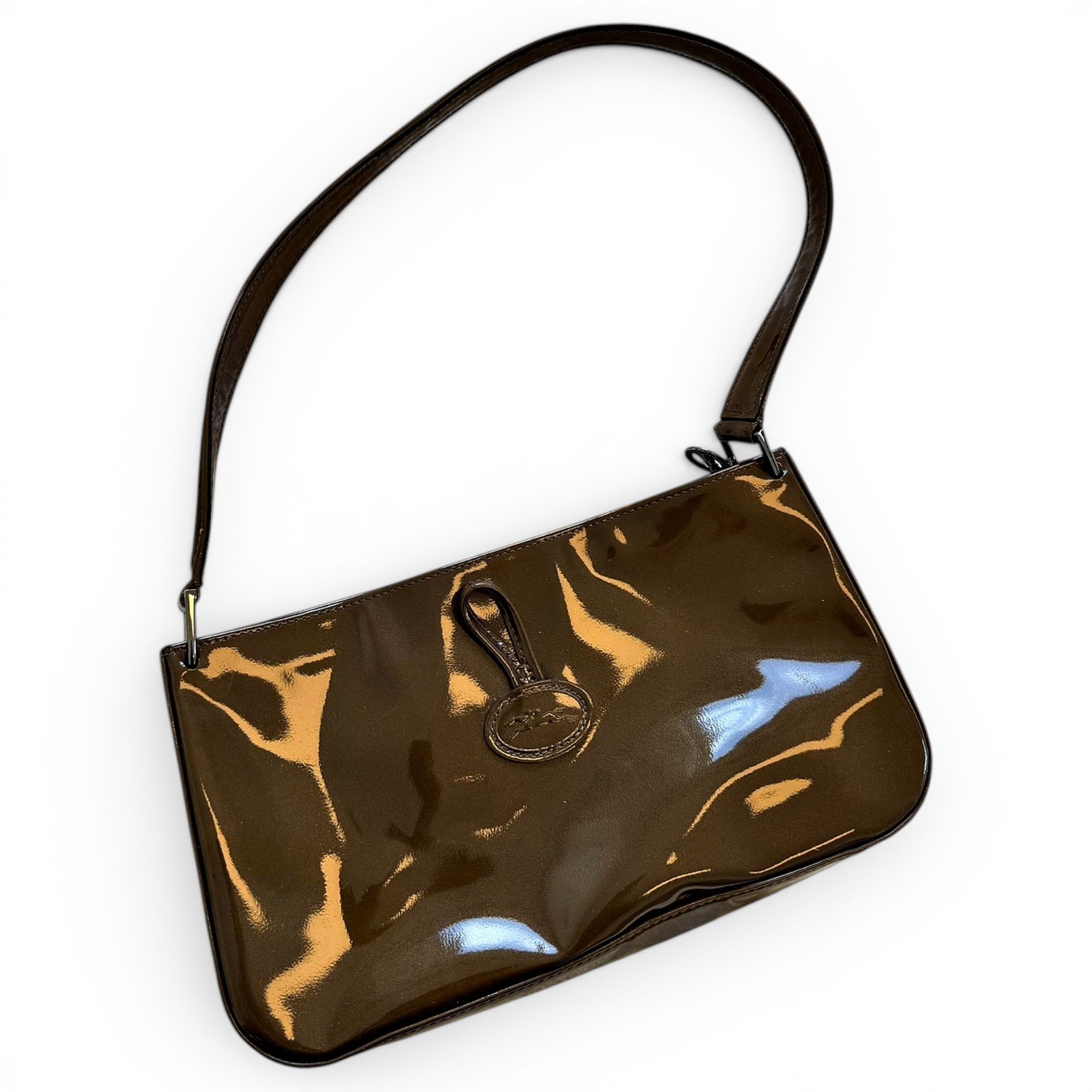 Patent leather handbag