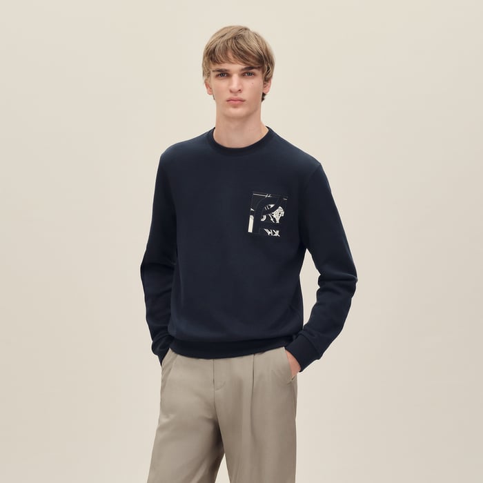 Marine "Ex-libris" Crewneck Sweater