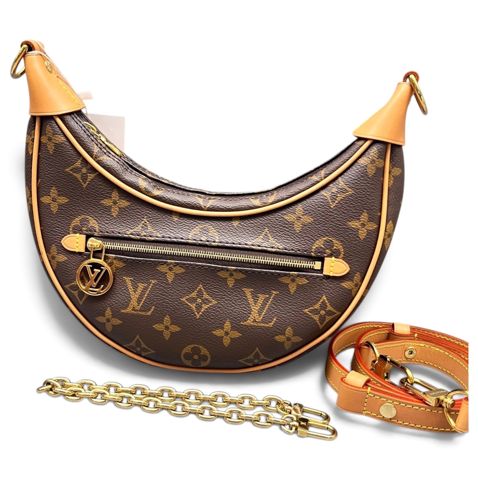 Loop leather handbag