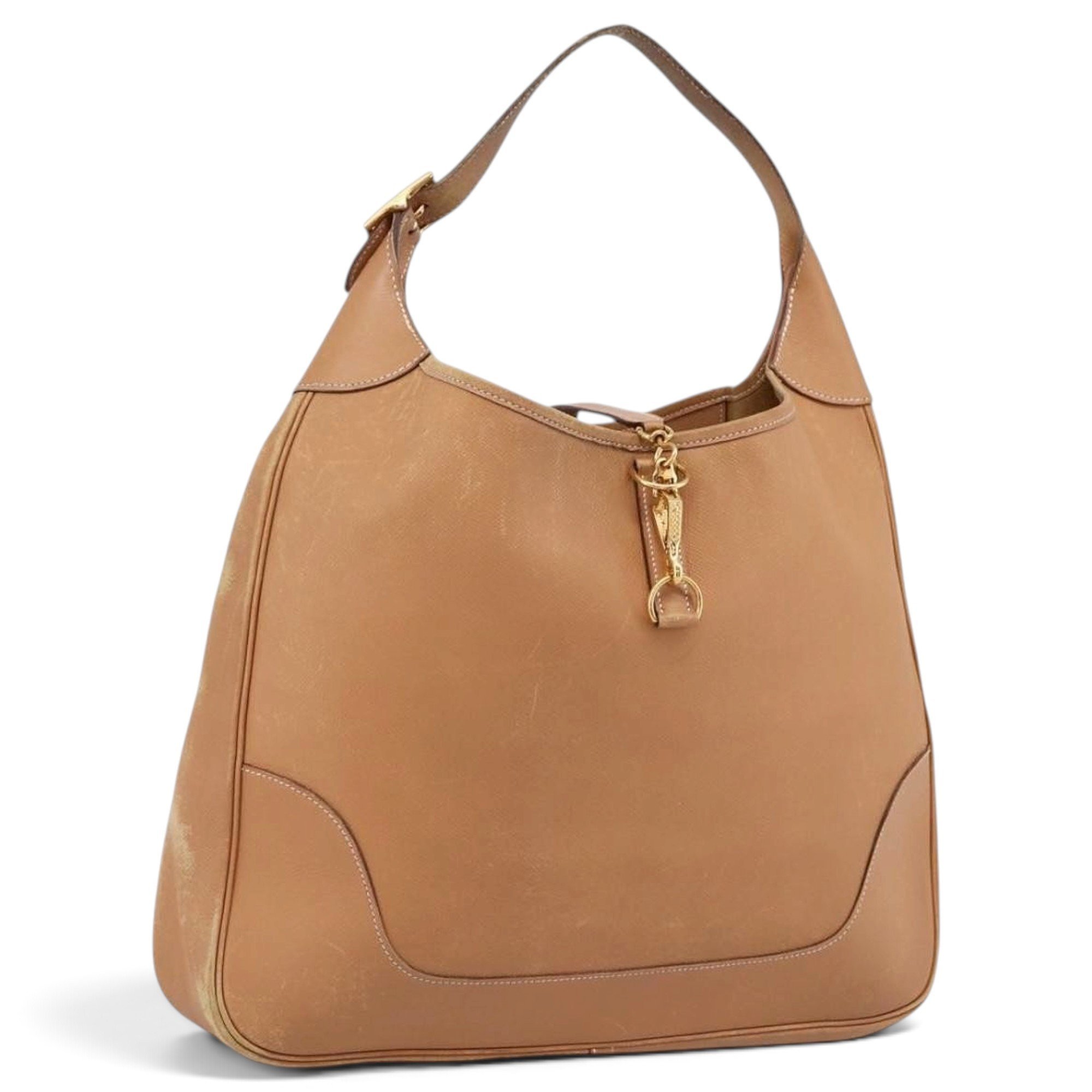 Trim leather handbag