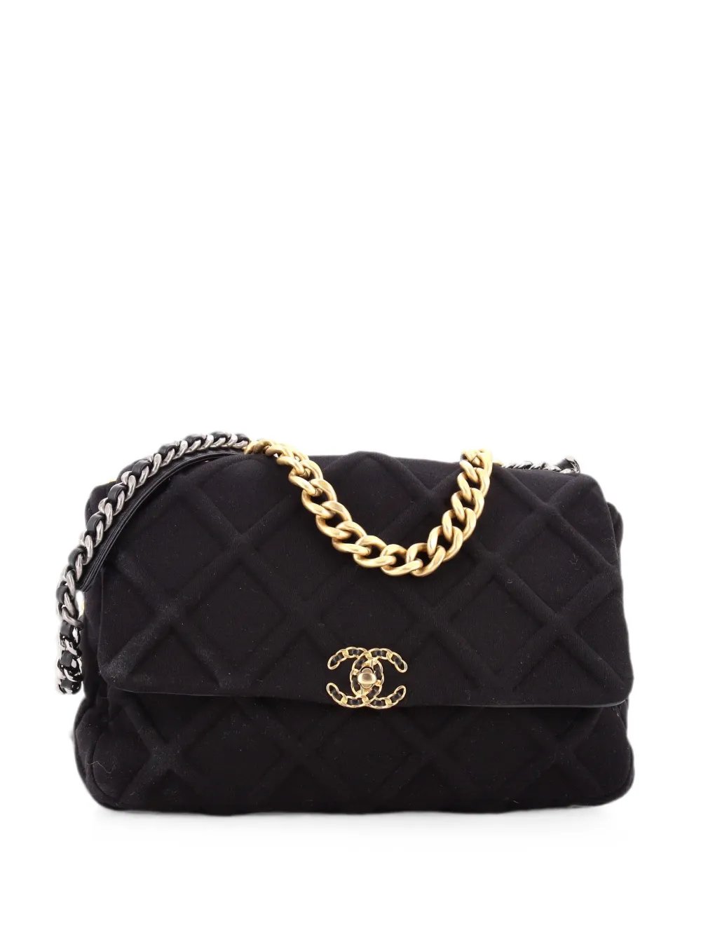 19 Flap Bag Quilted Jersey Maxi shoulder bag