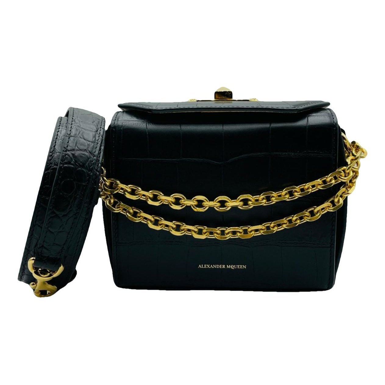 Alexander McQueen Box 16 leather handbag