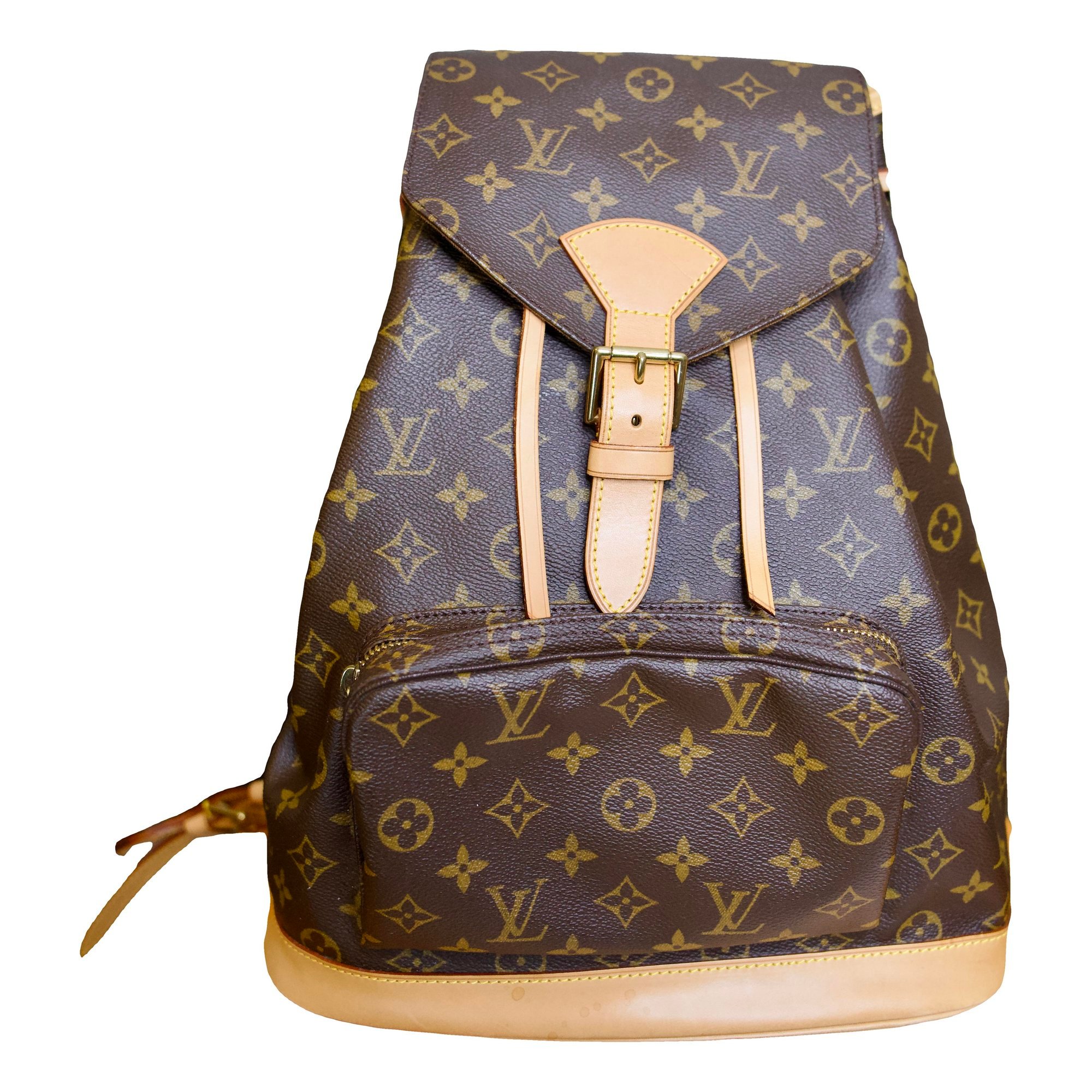 Montsouris Vintage leather backpack