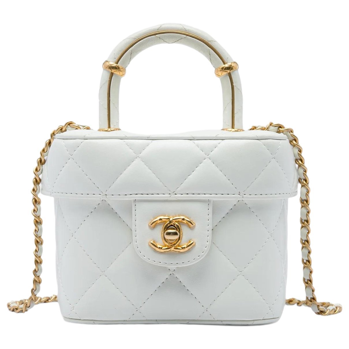 Vanity leather satchel