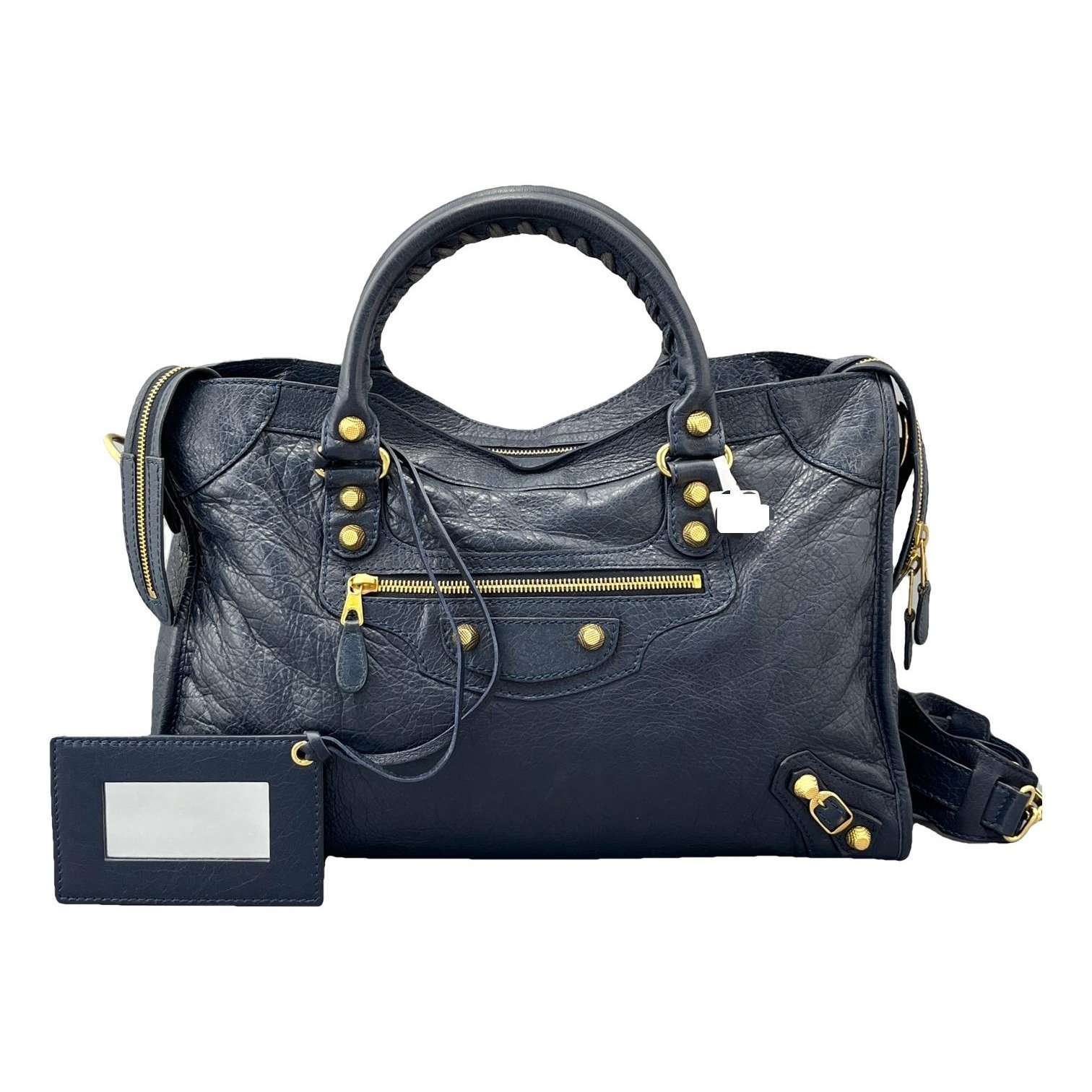 City leather handbag