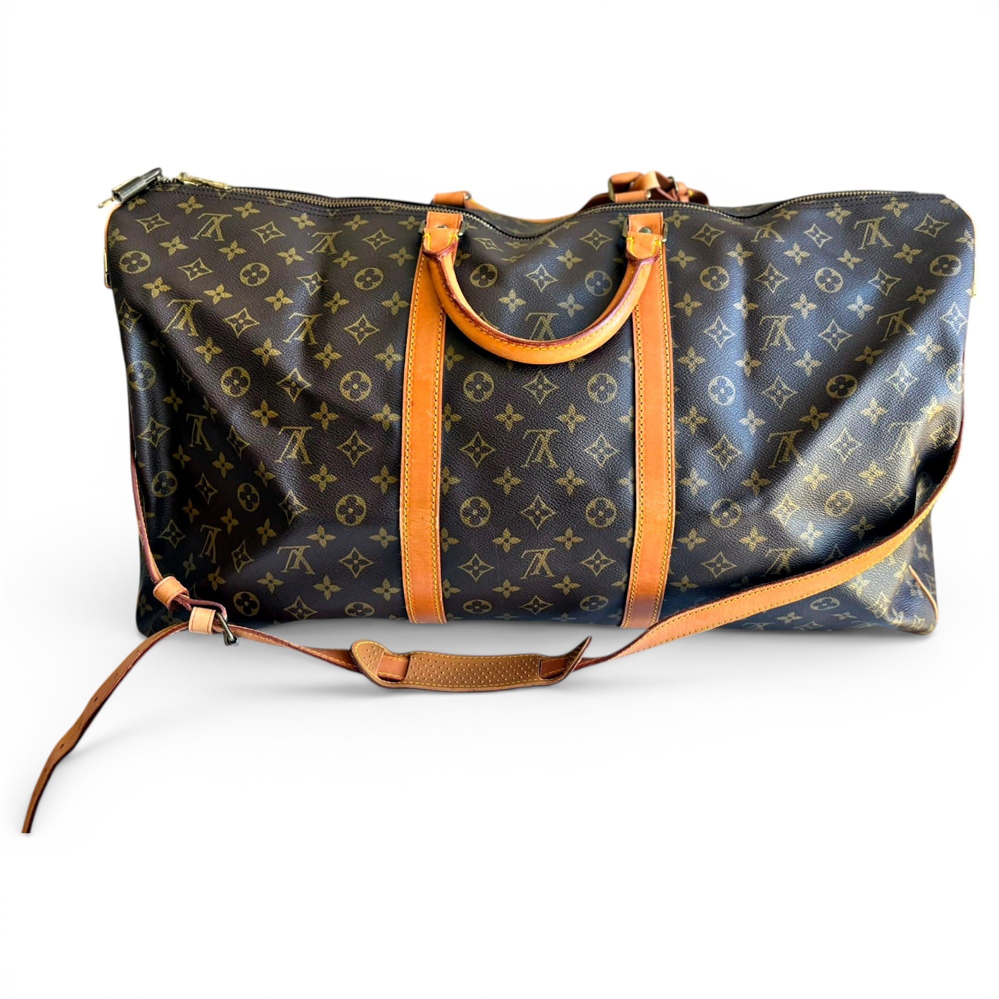 Keepall leather travel bag