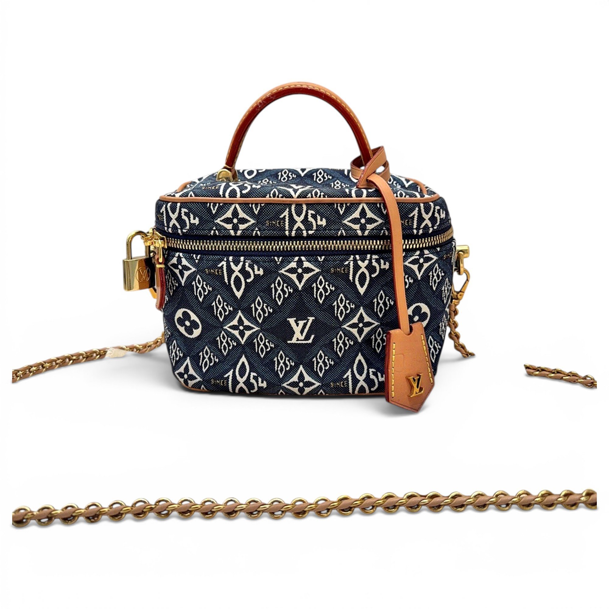 Vanity leather handbag