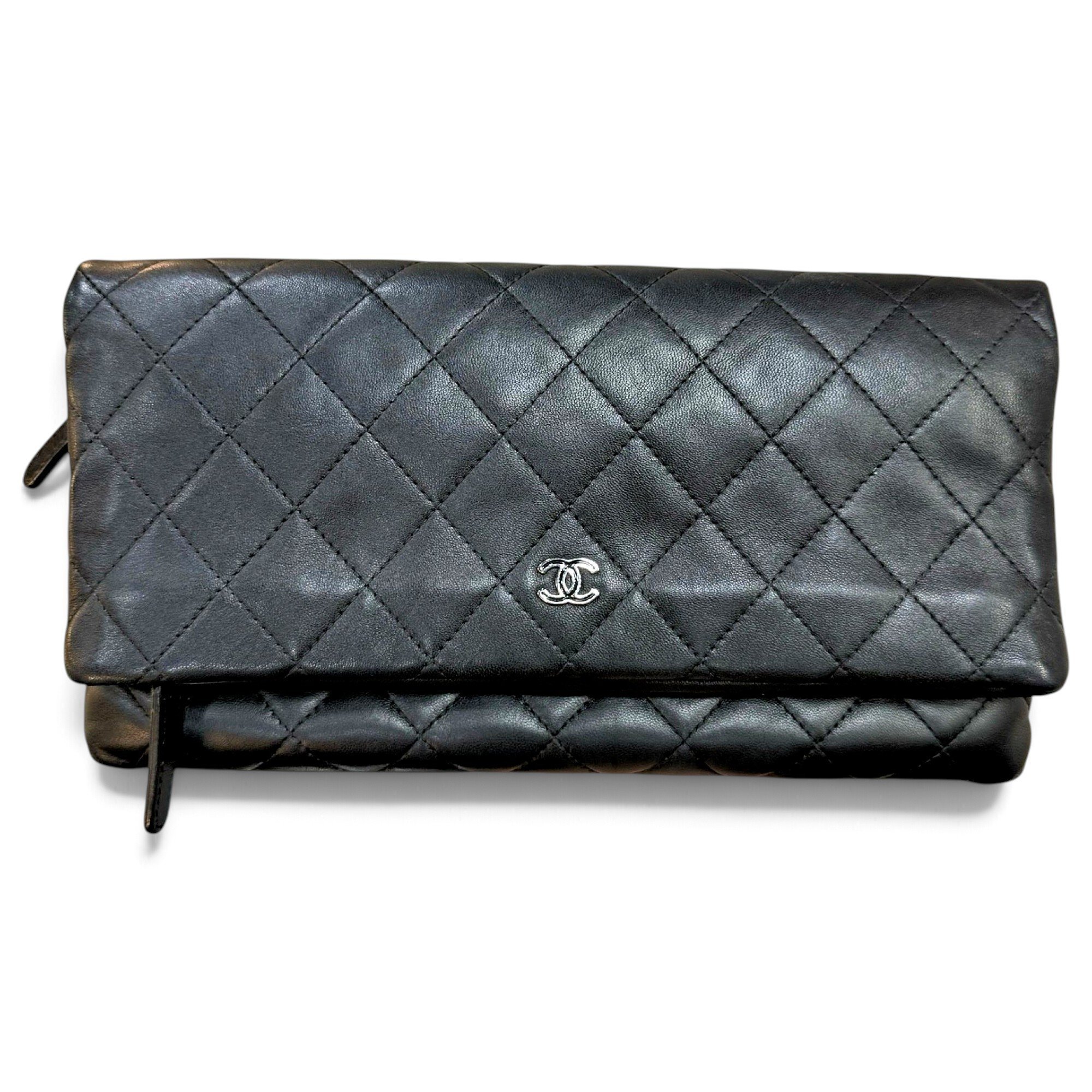 Leather clutch bag
