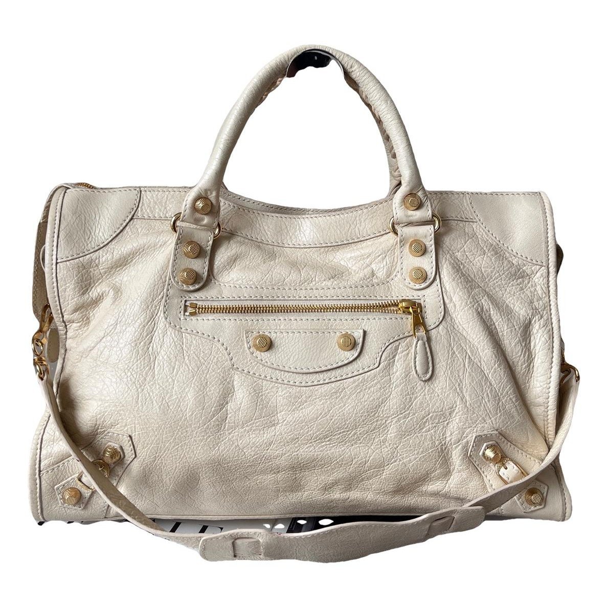 City leather handbag