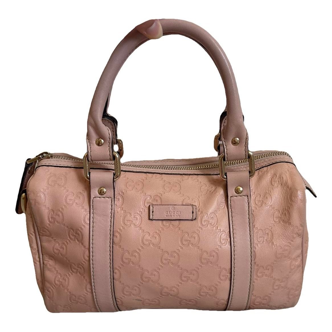 Boston leather handbag