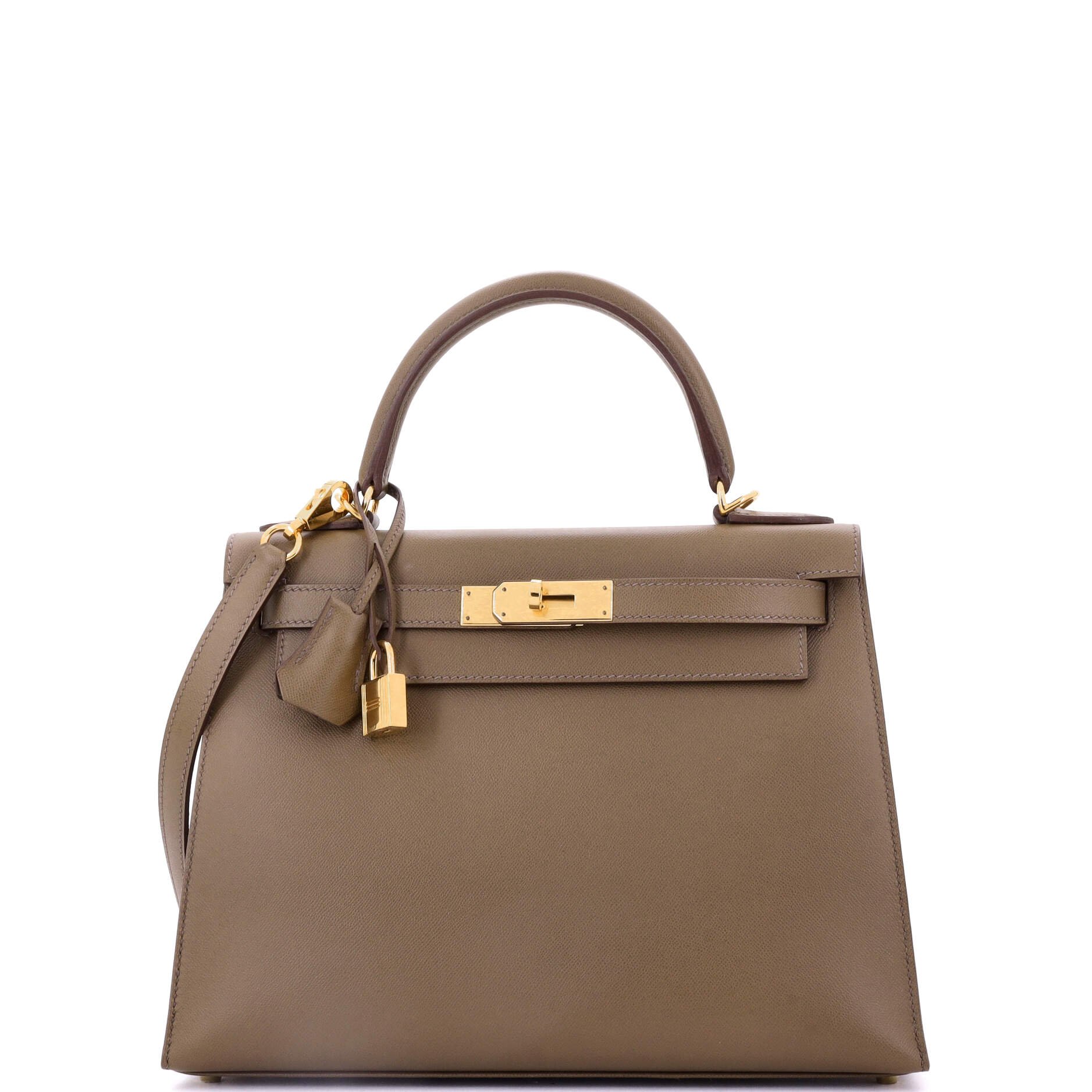 Hermes Kelly Handbag Toundra Madame with Gold Hardware 28