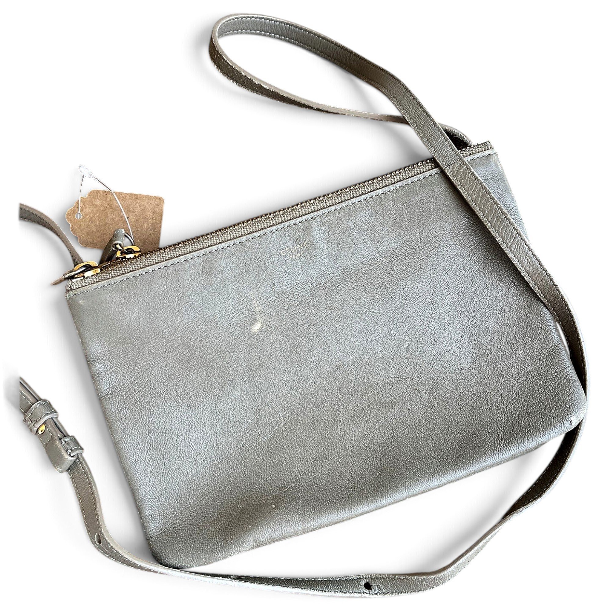 Trotteur leather clutch bag
