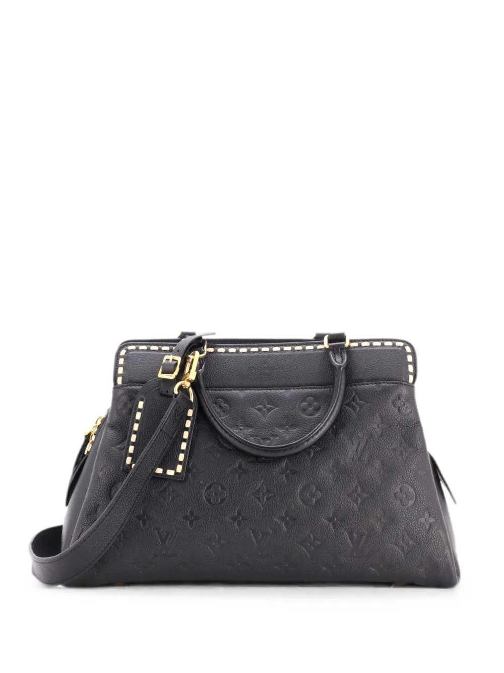Vosges Handbag Whipstitch Monogram Empreinte Leather MM satchel