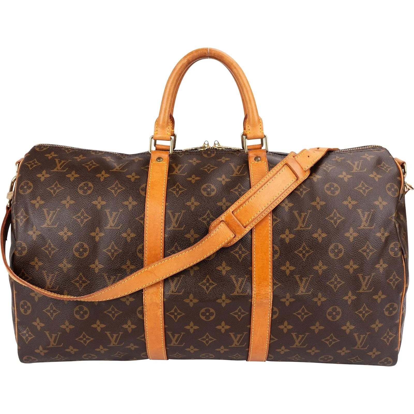 Keepall leather travel bag
