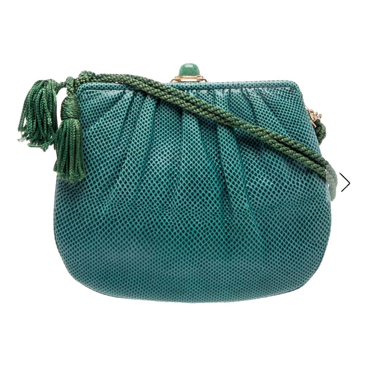 Lizard clutch bag