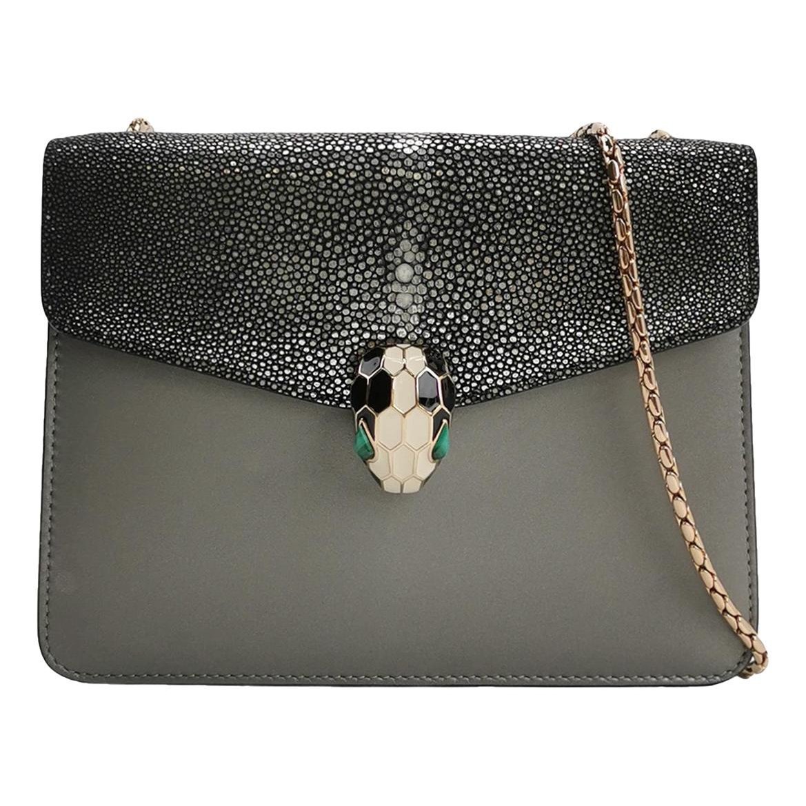 Serpenti leather handbag